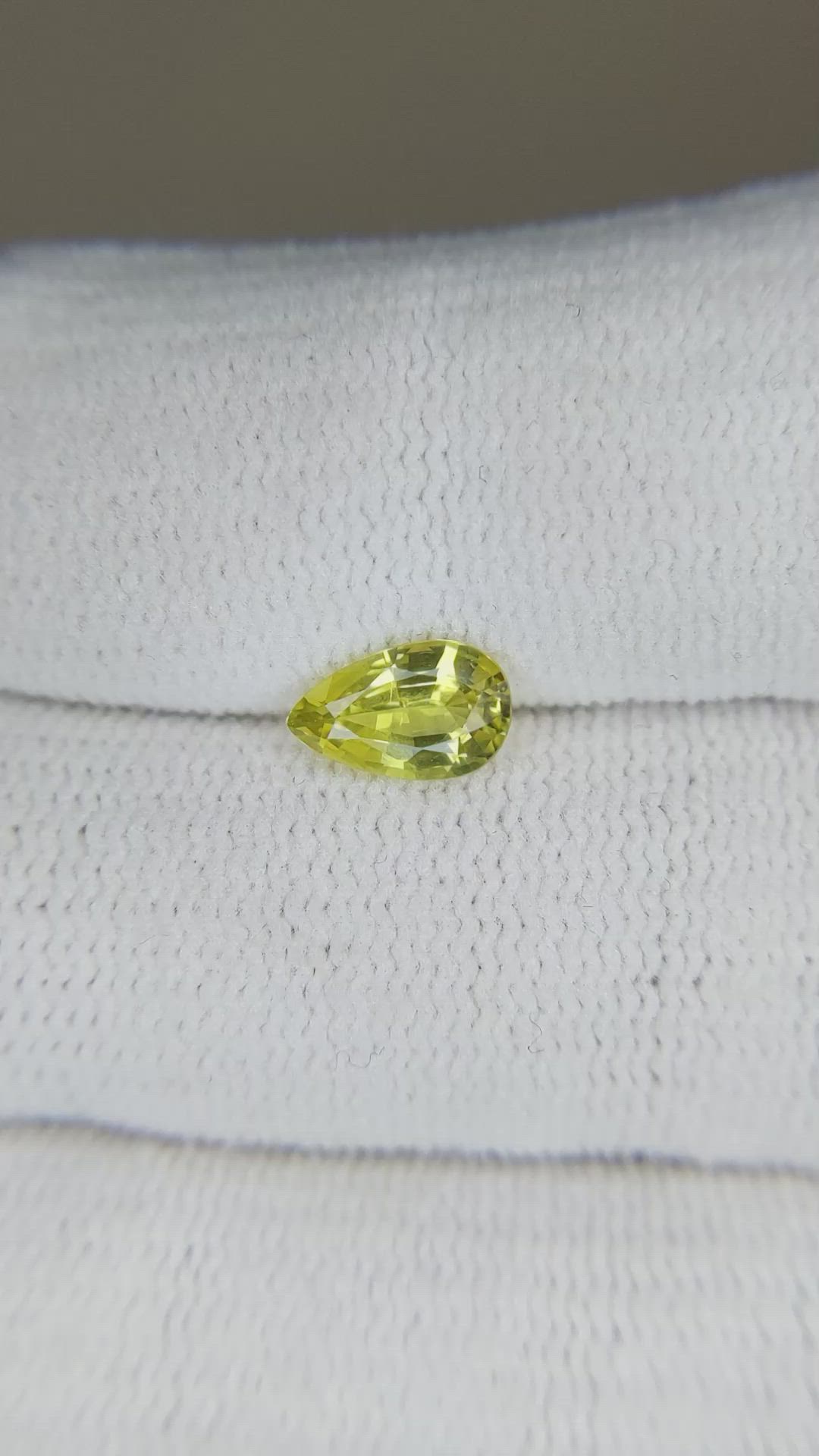 1.04 Ct. Greenish Yellow Sapphire from Madagascar Size Video