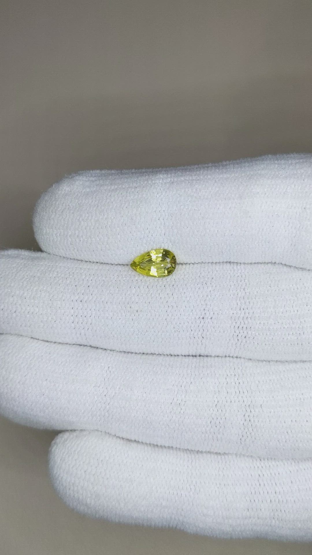 1.04 Ct. Greenish Yellow Sapphire from Madagascar Size Video
