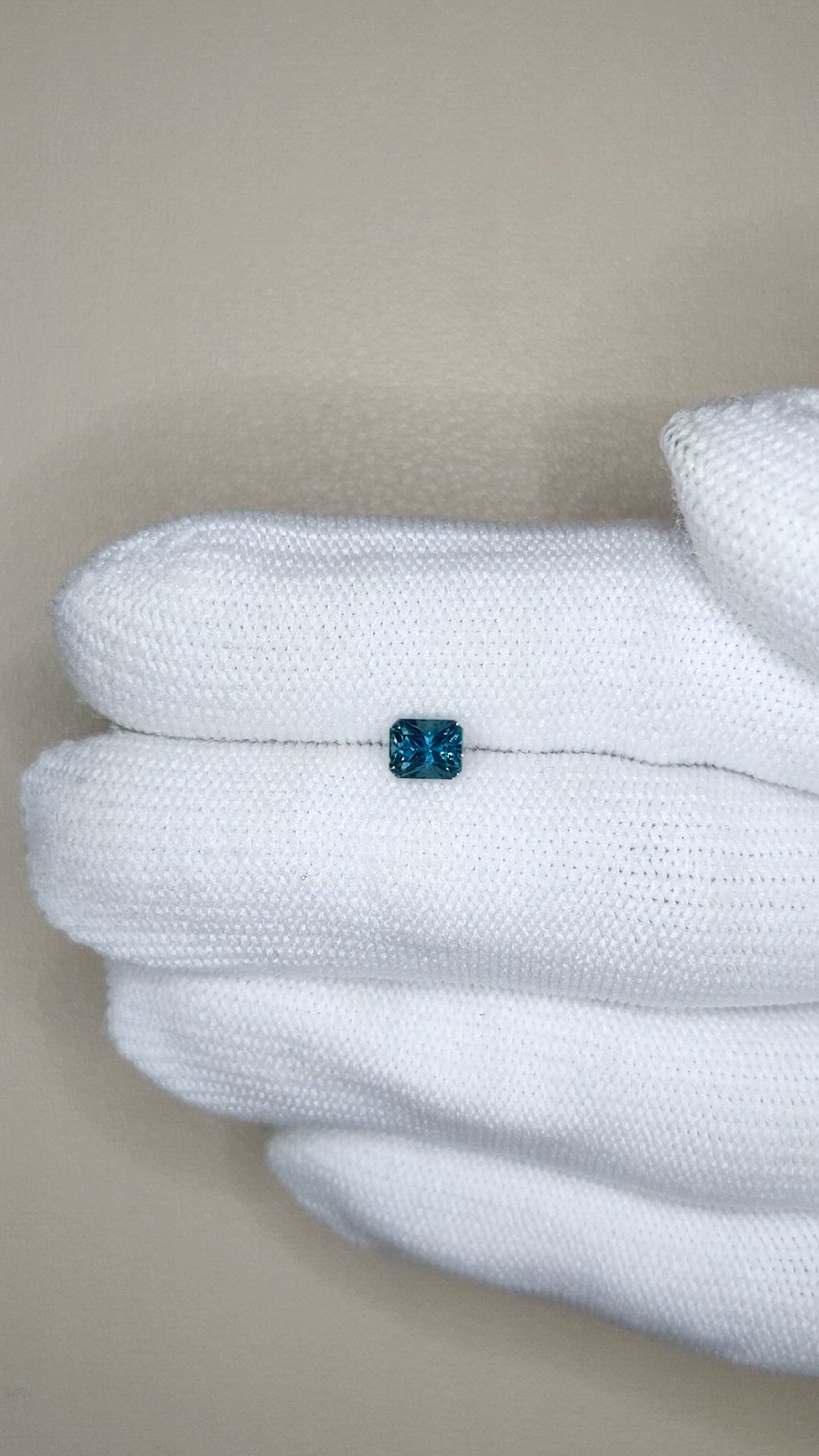 0.78 Ct. Greenish Blue Sapphire from Madagascar Size Video
