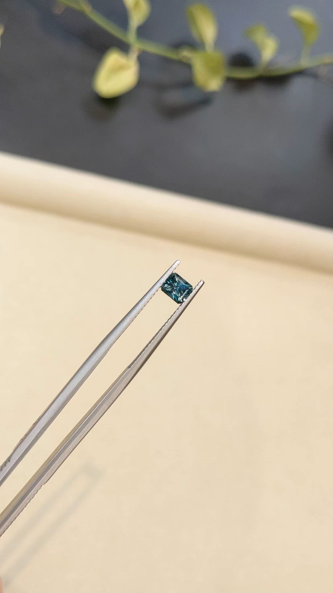 0.78 Ct. Greenish Blue Sapphire from Madagascar Size Video