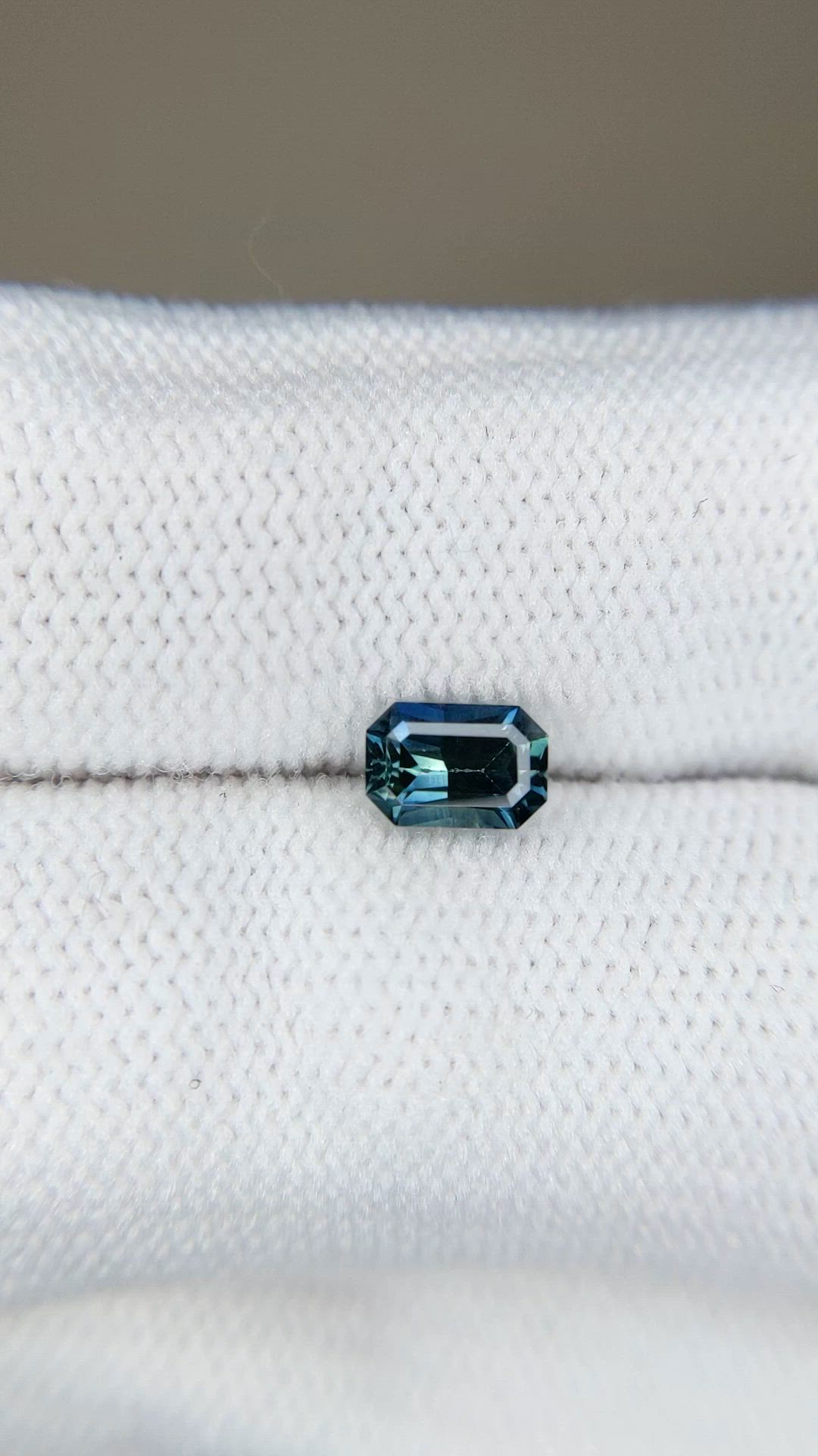 0.79 Ct. Greenish Blue Sapphire from Madagascar Size Video