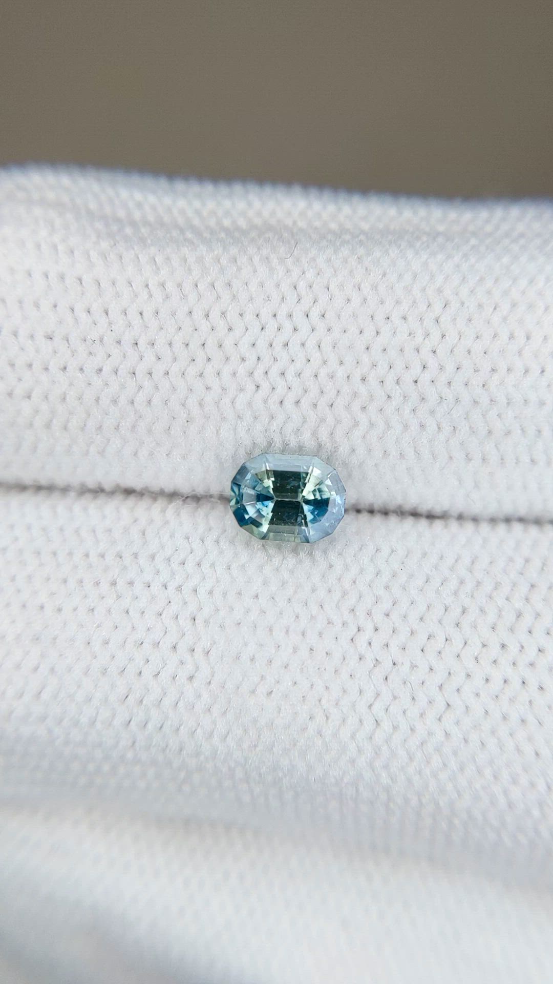 0.78 Ct. Greenish Blue Sapphire from Madagascar Size Video