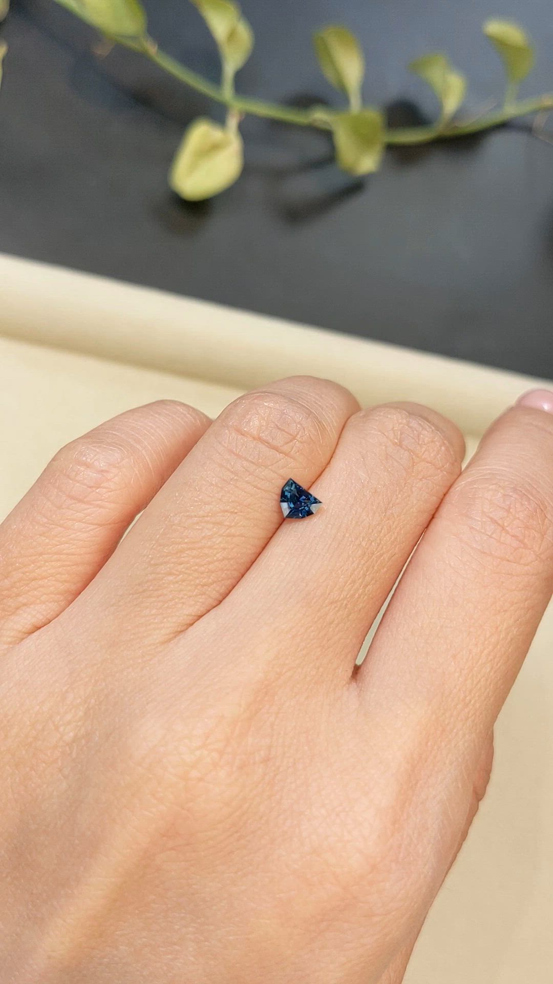 0.54 Ct. Blue Sapphire from Madagascar Size Video