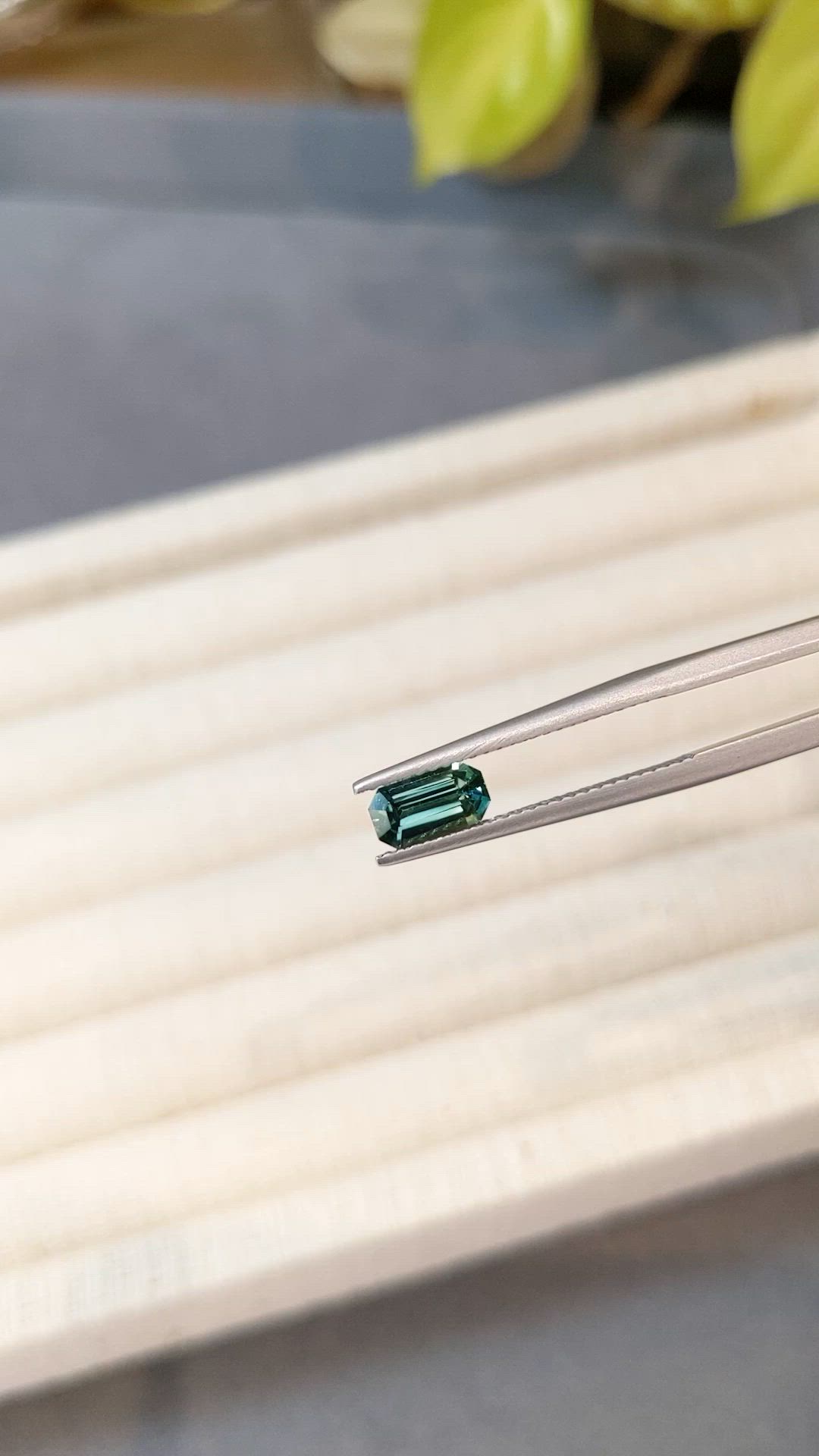 0.90 Ct. Bluish Green Sapphire from Madagascar Size Video