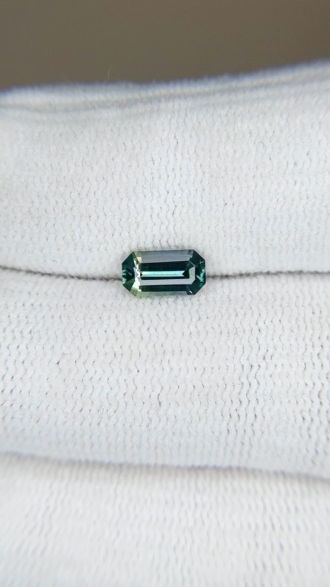 0.90 Ct. Bluish Green Sapphire from Madagascar Size Video