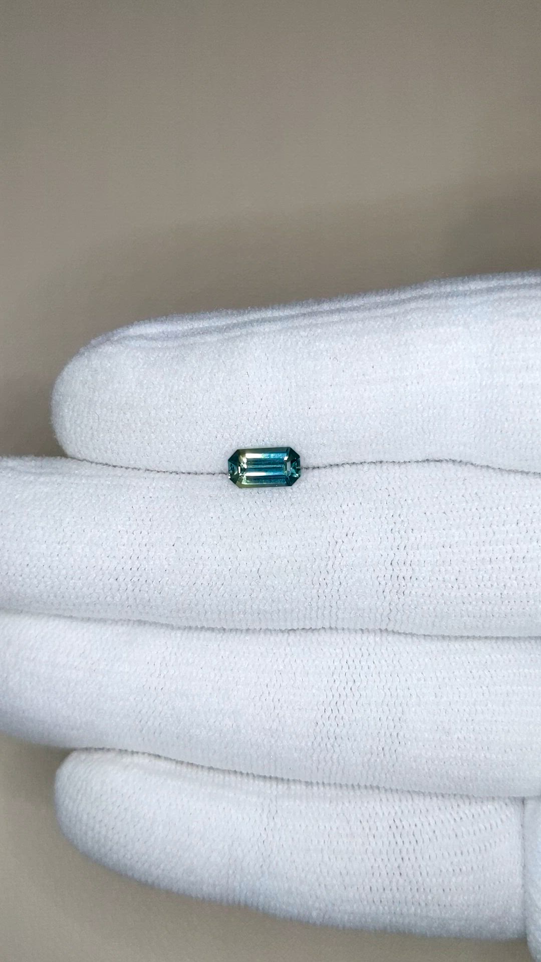 0.90 Ct. Bluish Green Sapphire from Madagascar Size Video