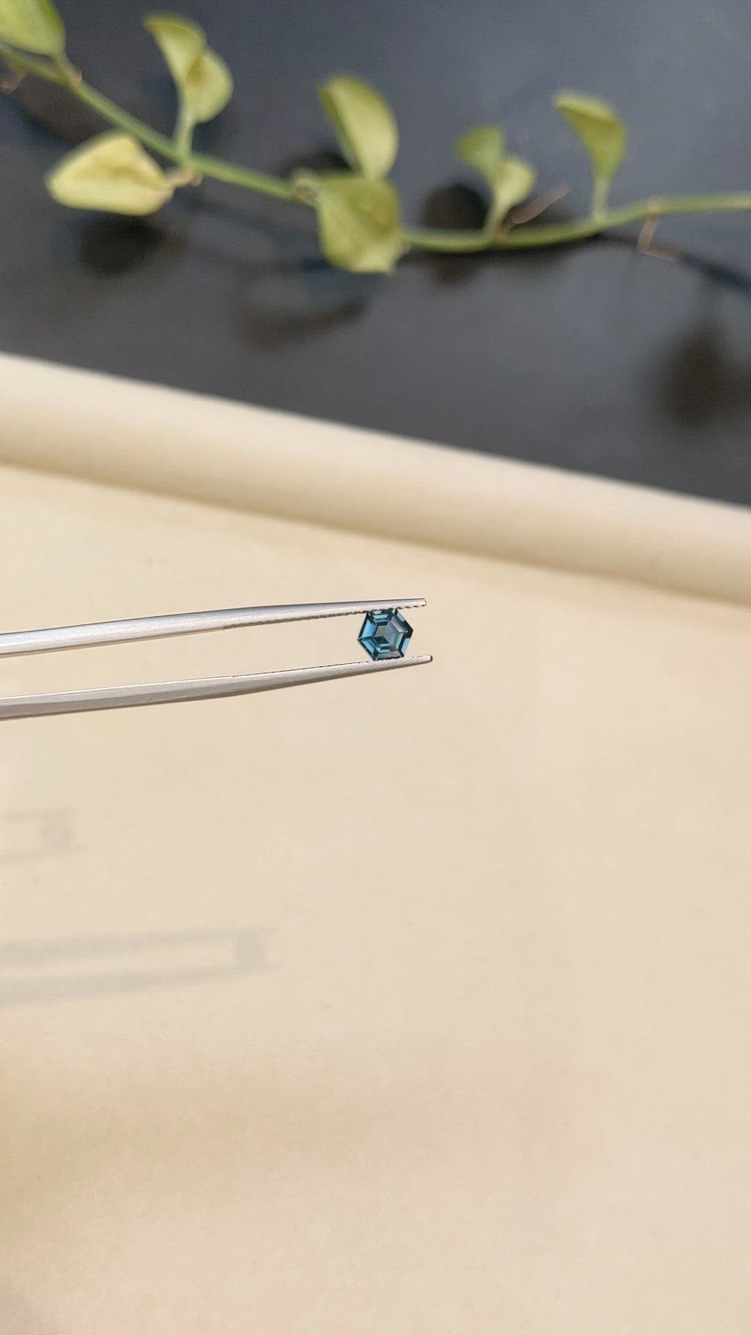 0.72 Ct. Greenish Blue Sapphire from Madagascar Size Video