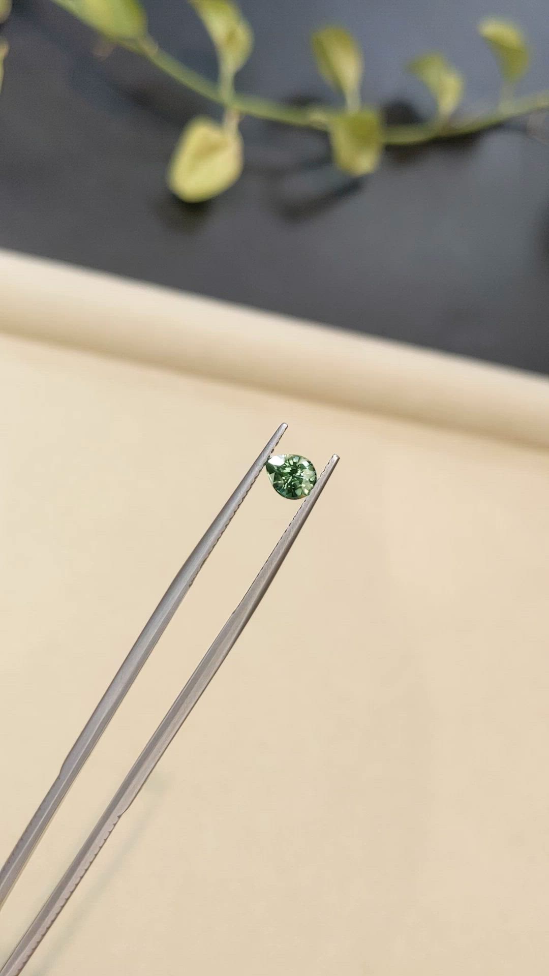 0.82 Ct. Green Sapphire from Madagascar Size Video