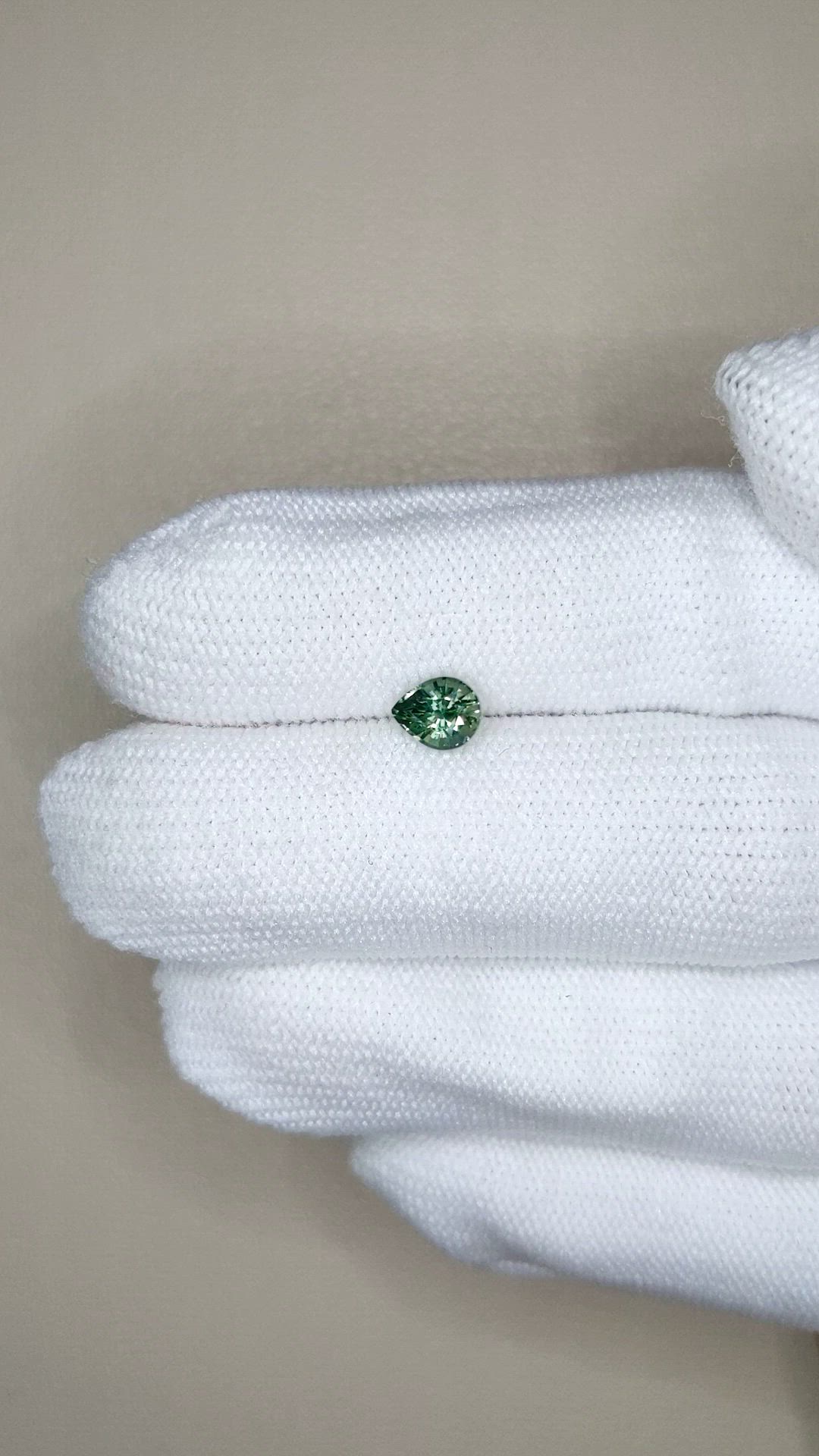 0.82 Ct. Green Sapphire from Madagascar Size Video