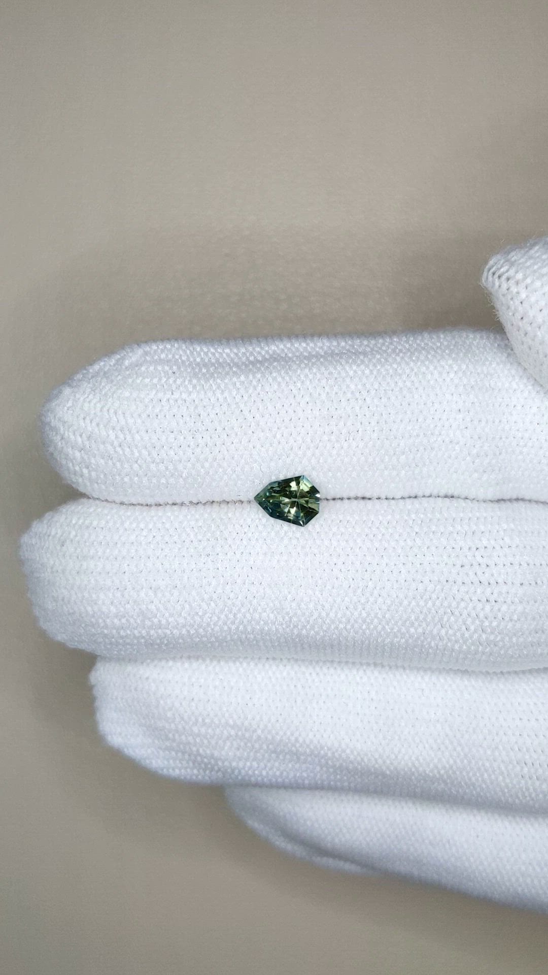 0.56 Ct. Green Sapphire from Madagascar Size Video