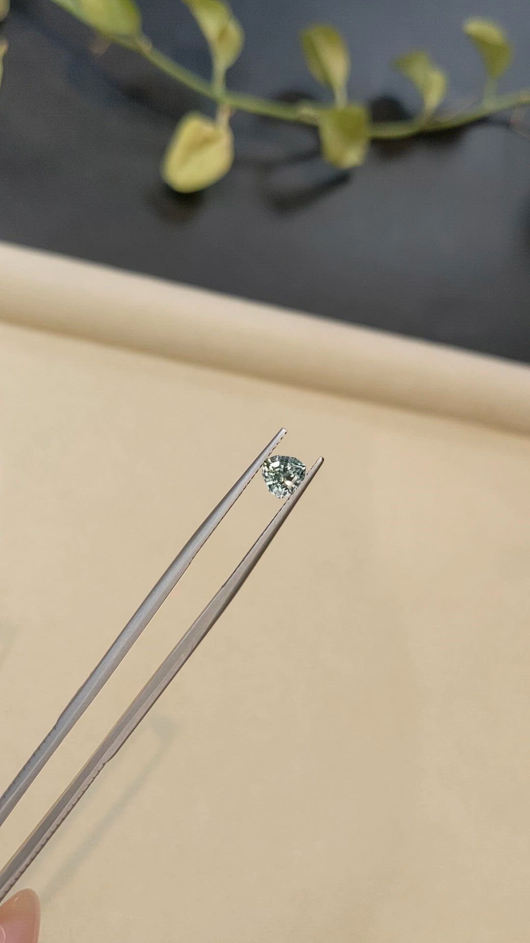 0.97 Ct. Greenish Blue Sapphire from Madagascar Size Video