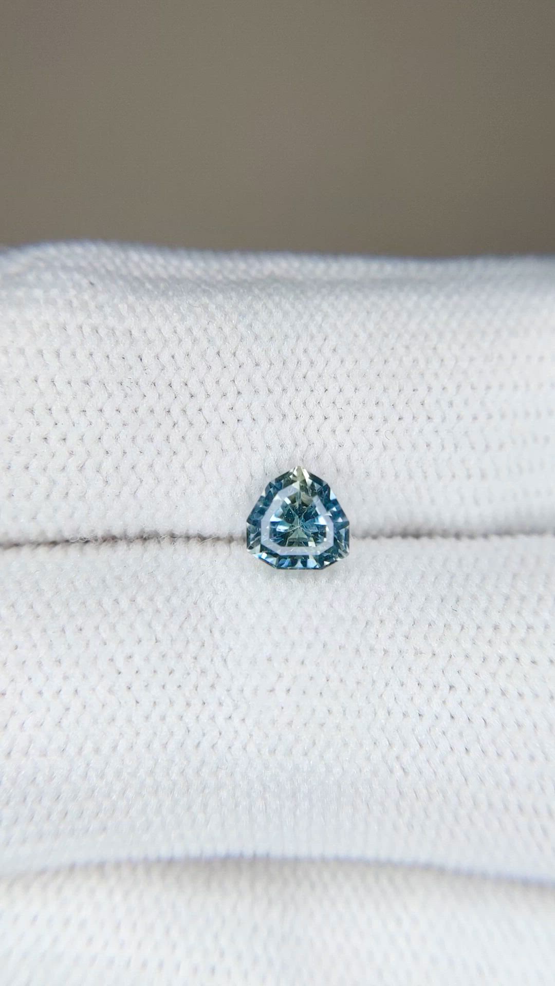 0.97 Ct. Greenish Blue Sapphire from Madagascar Size Video