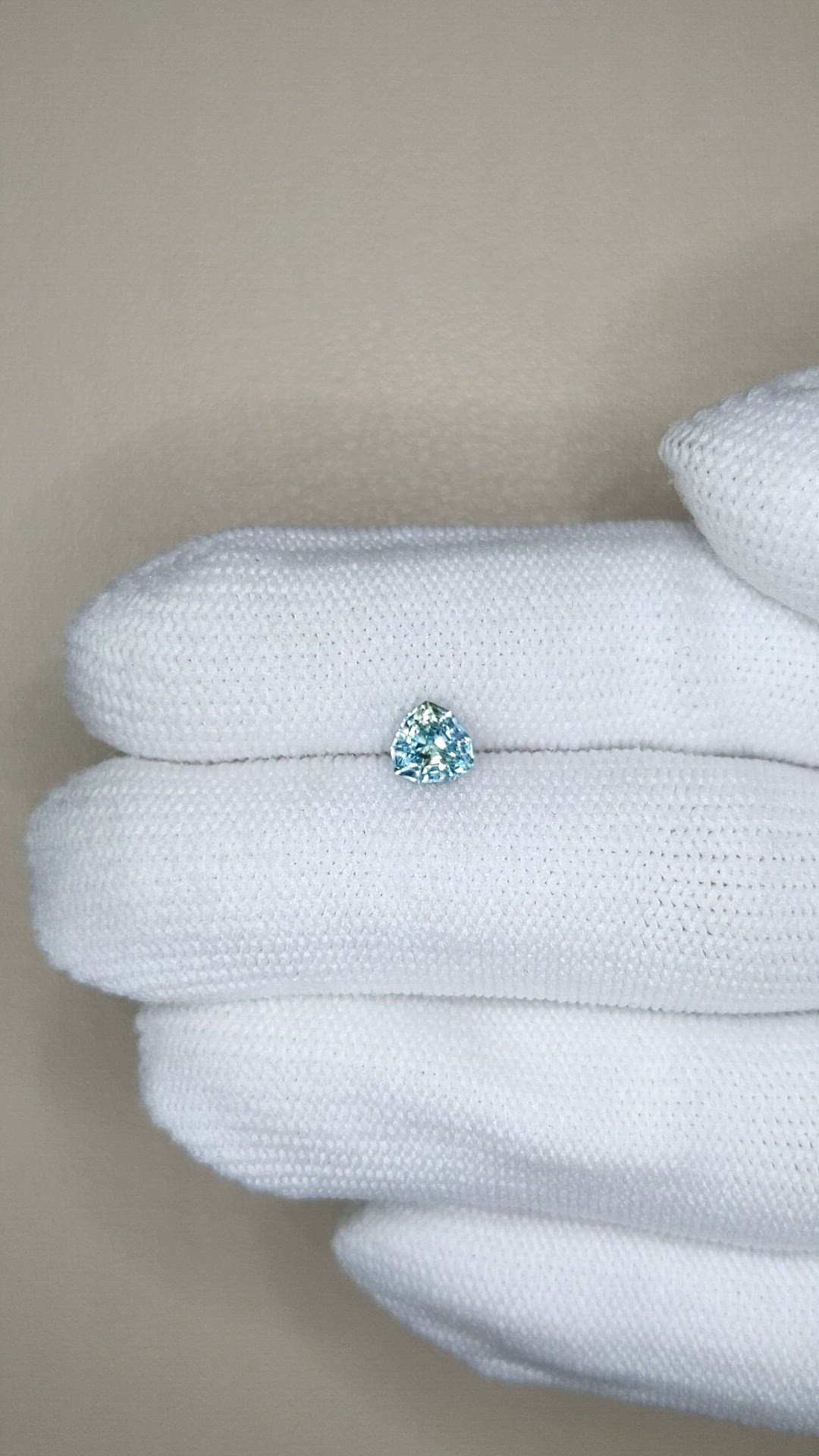 0.97 Ct. Greenish Blue Sapphire from Madagascar Size Video