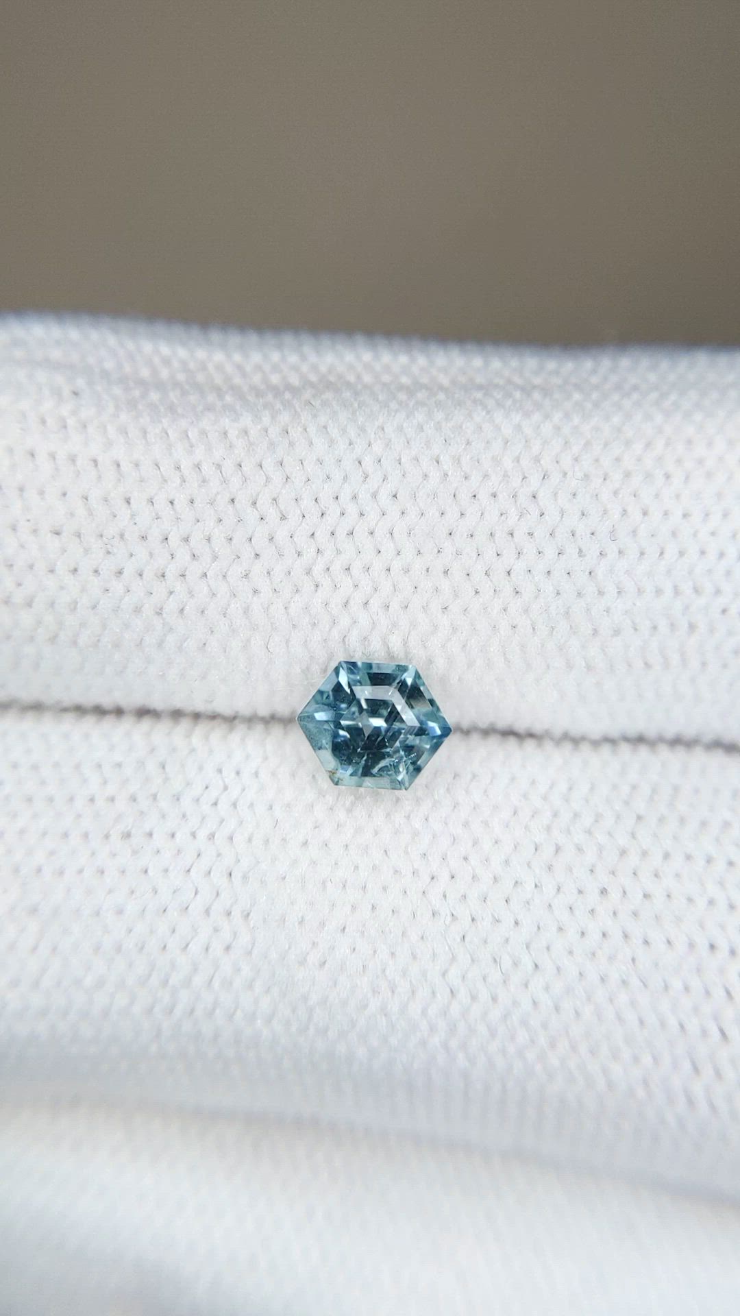 0.88 Ct. Greenish Blue Sapphire from Madagascar Size Video