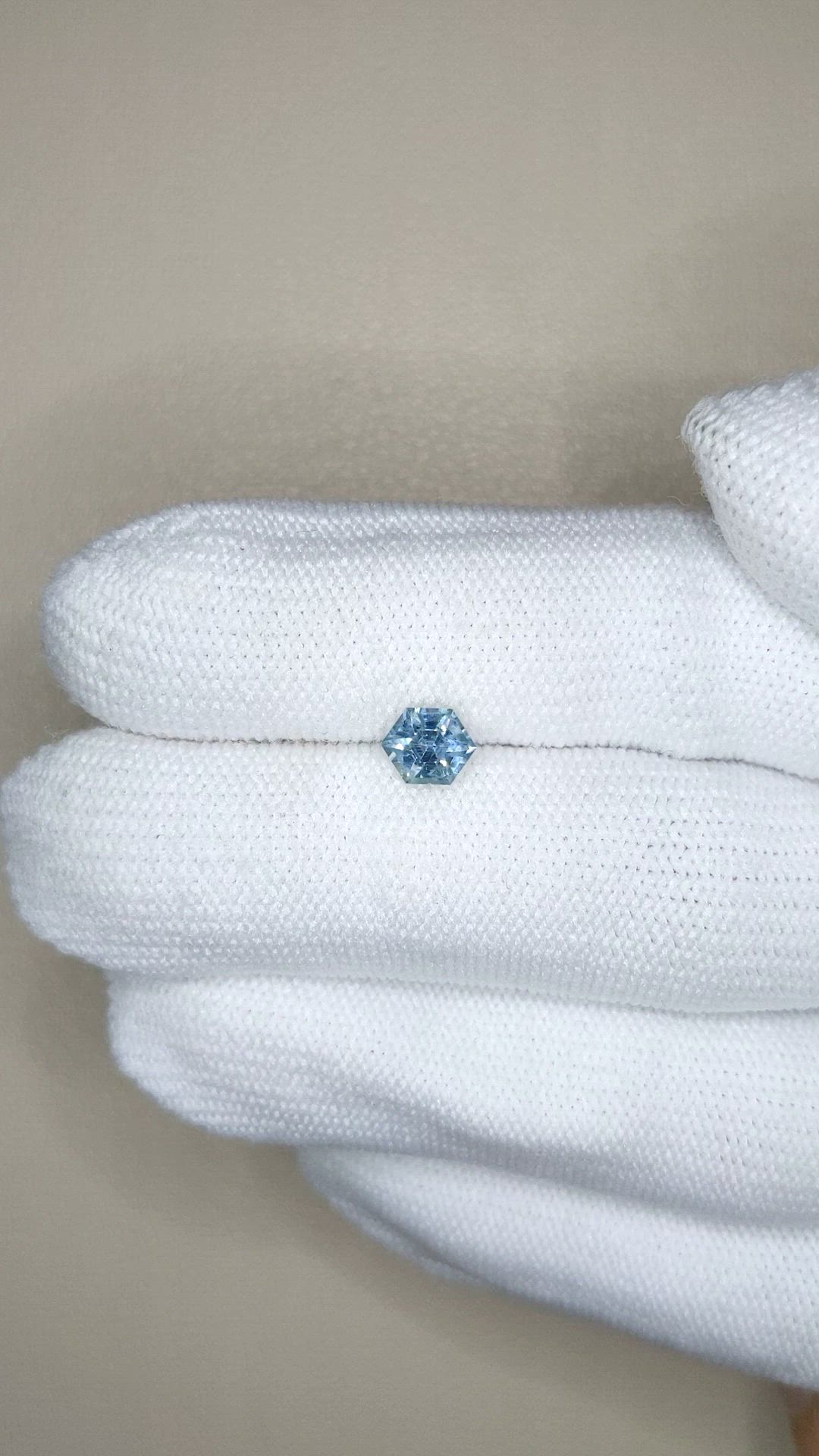 0.88 Ct. Greenish Blue Sapphire from Madagascar Size Video