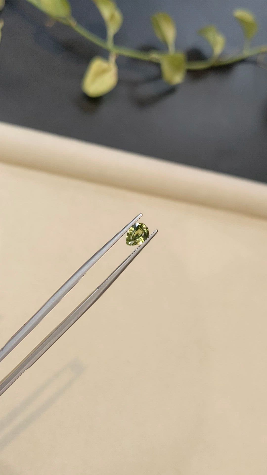 0.99 Ct. Greenish Yellow Sapphire from Madagascar Size Video
