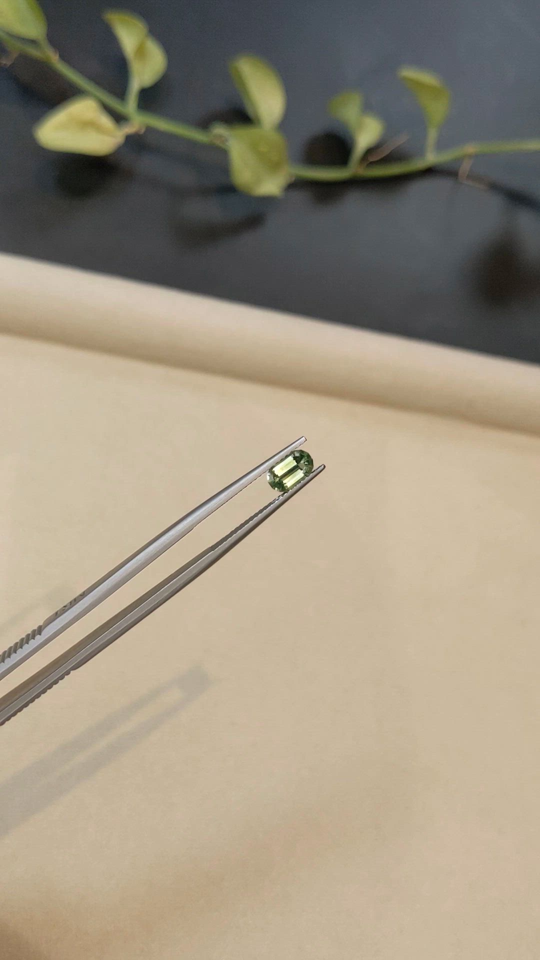 0.99 Ct. Yellowish Green Sapphire from Madagascar Size Video