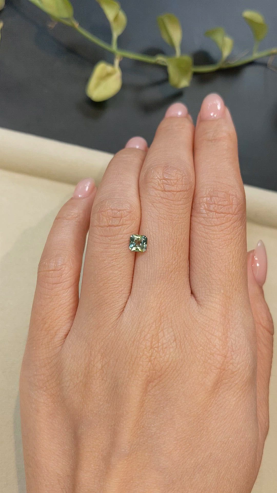 0.74 Ct. Bi Color / Parti Sapphire from Madagascar Size Video