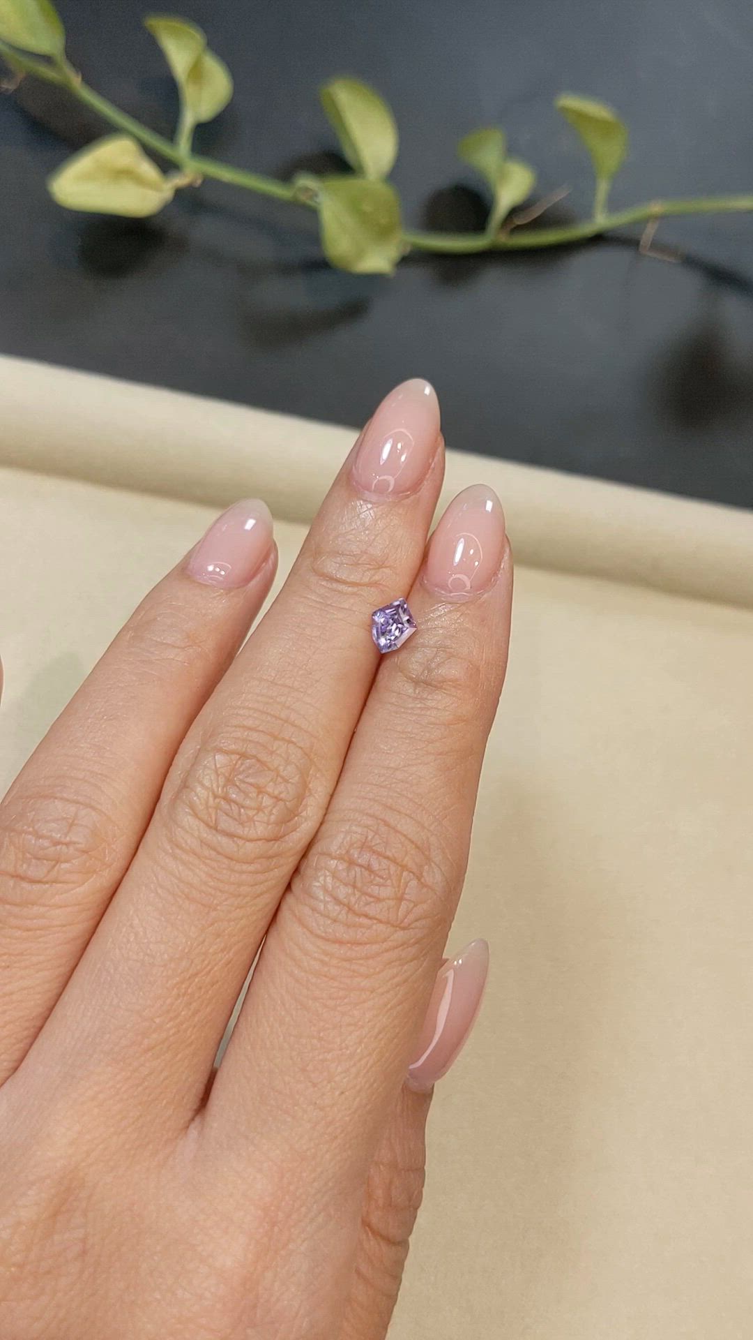 0.77 Ct. Purple Sapphire from Madagascar Size Video