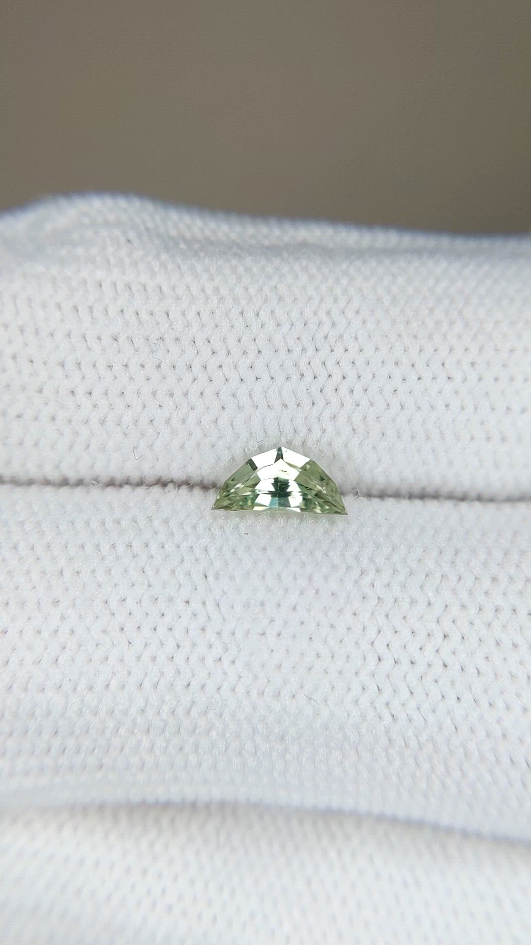 0.47 Ct. Yellowish Green Sapphire from Madagascar Size Video