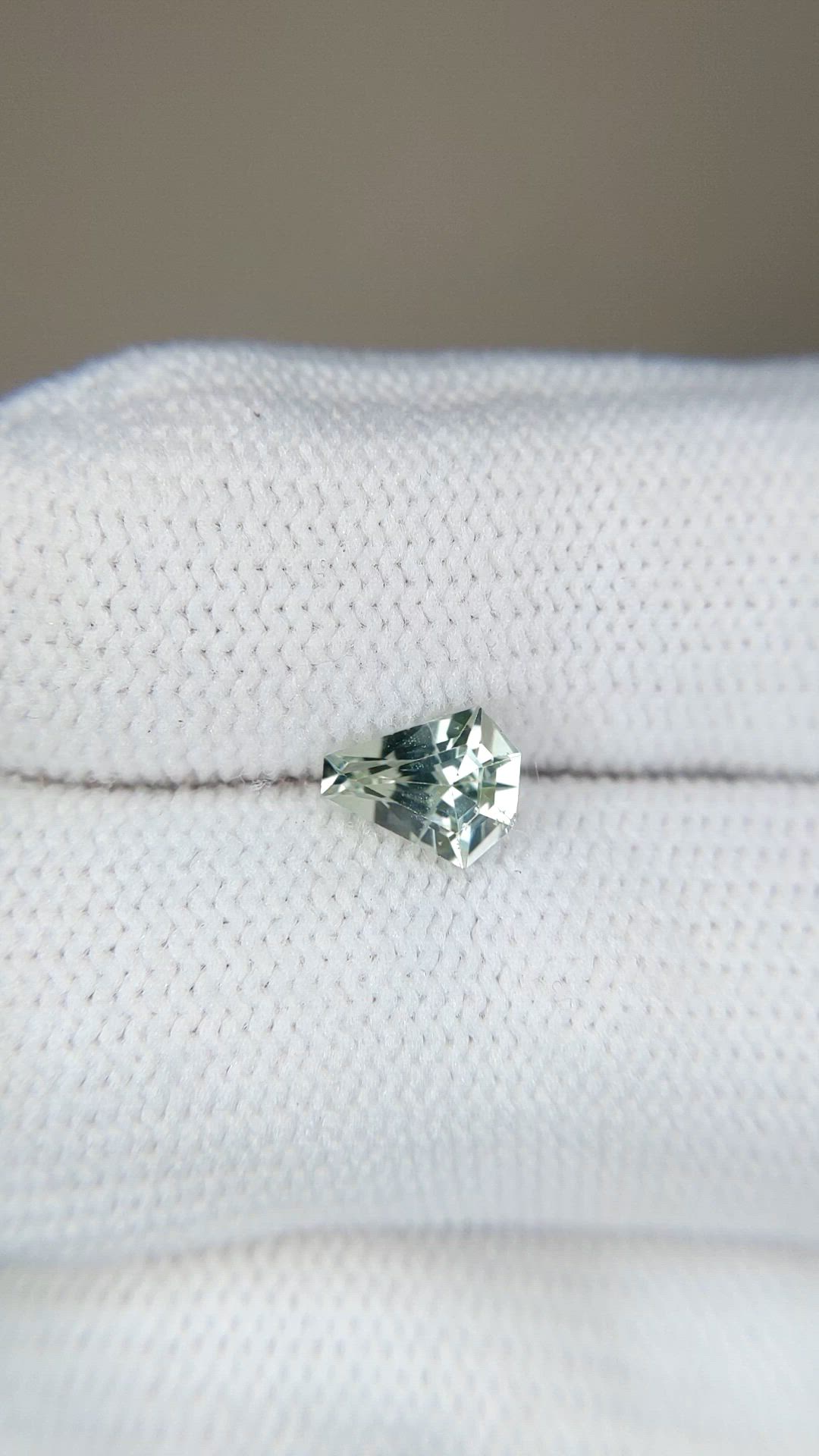 0.92 Ct. Yellowish Green Sapphire from Madagascar Size Video