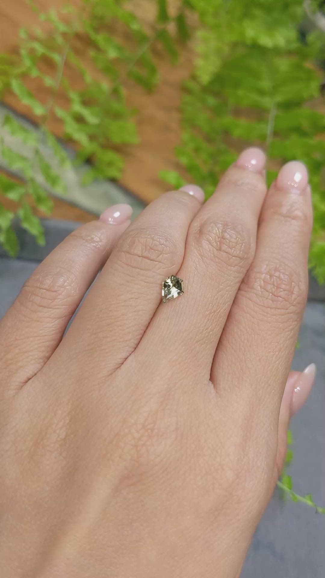 0.64 Ct. Yellowish Brown Sapphire from Madagascar Size Video