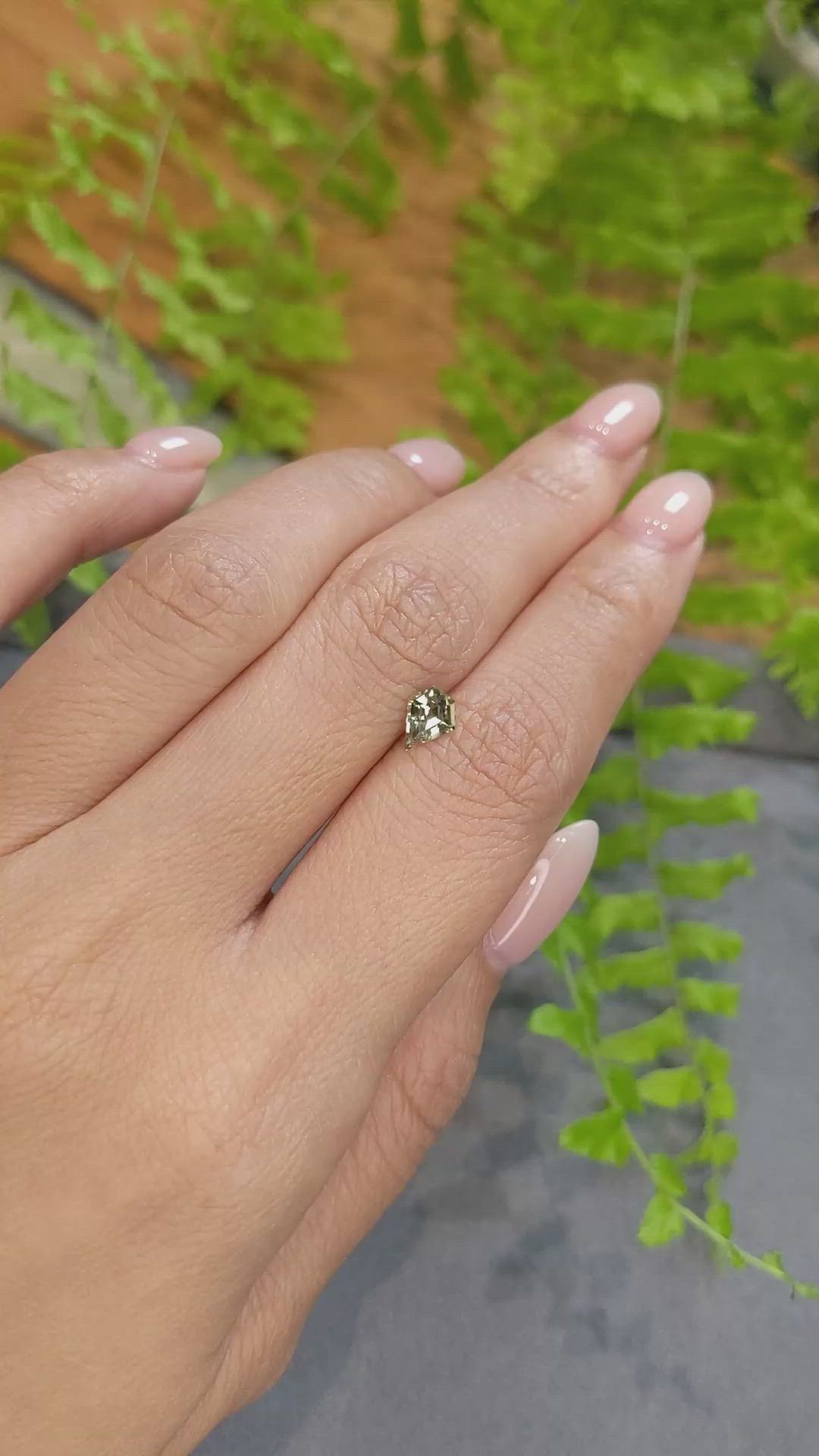 0.64 Ct. Yellowish Brown Sapphire from Madagascar Size Video