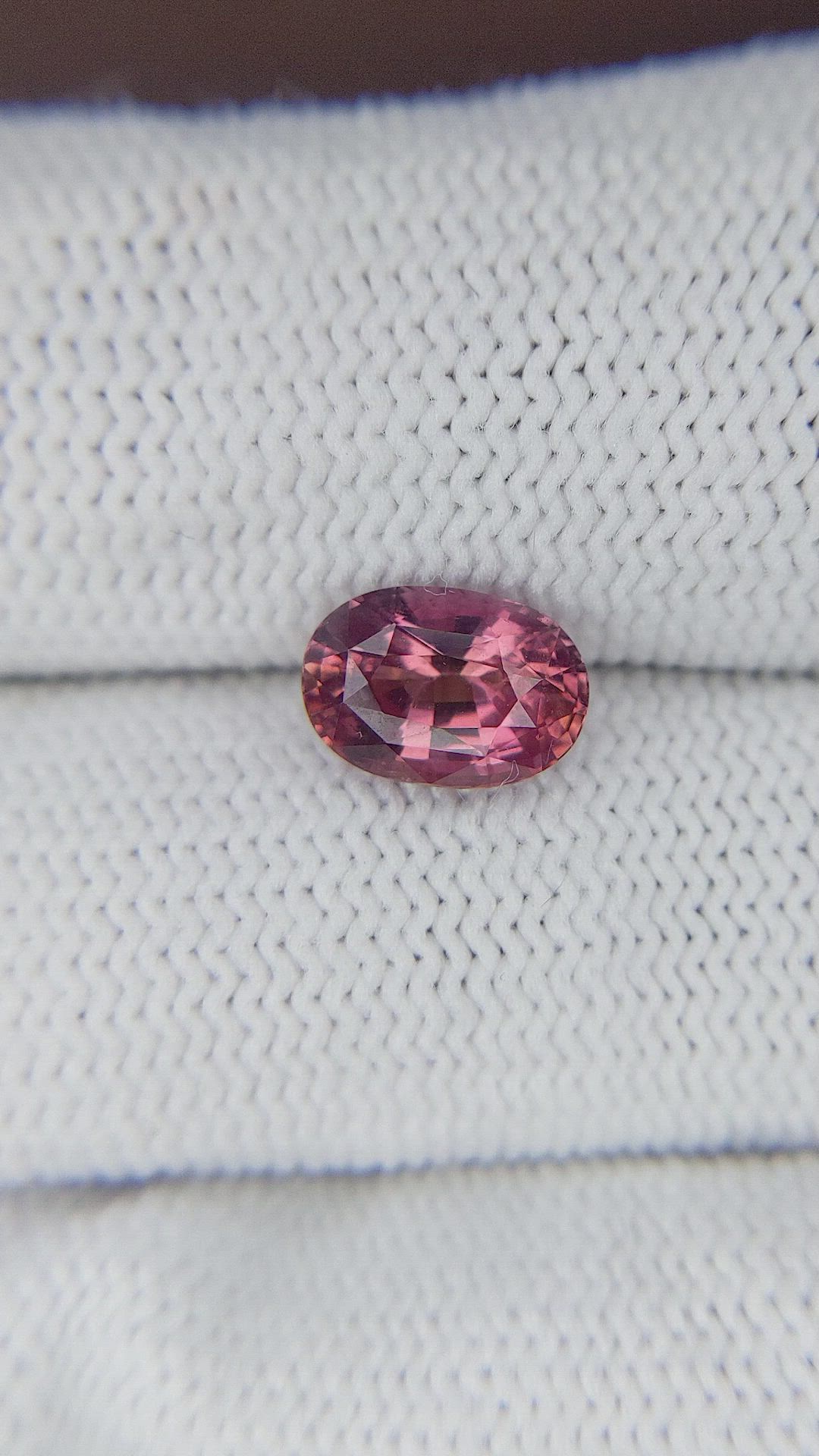 2.04 Ct. Reddish Pink Sapphire from Madagascar Size Video
