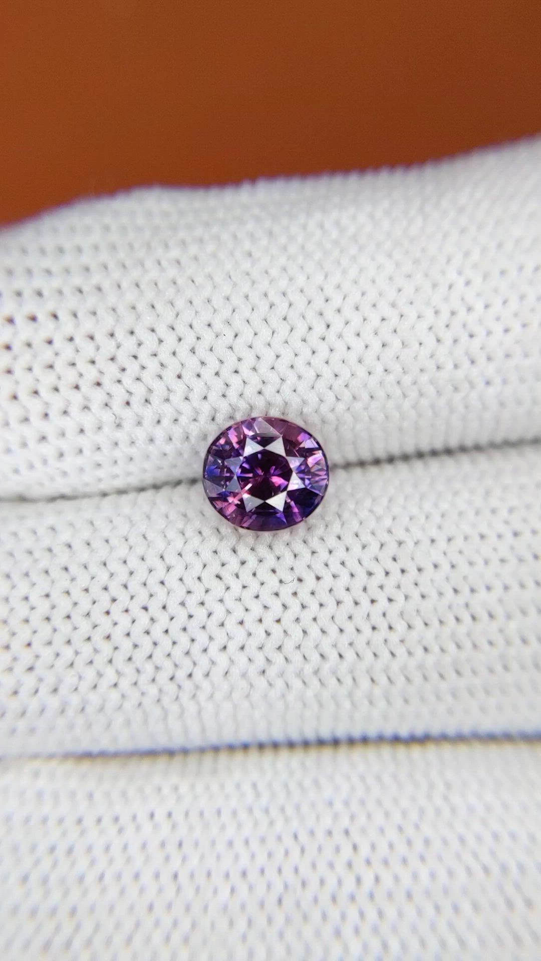 2.10 Ct. Pinkish Purple Sapphire from Ceylon (Sri Lanka) Size Video