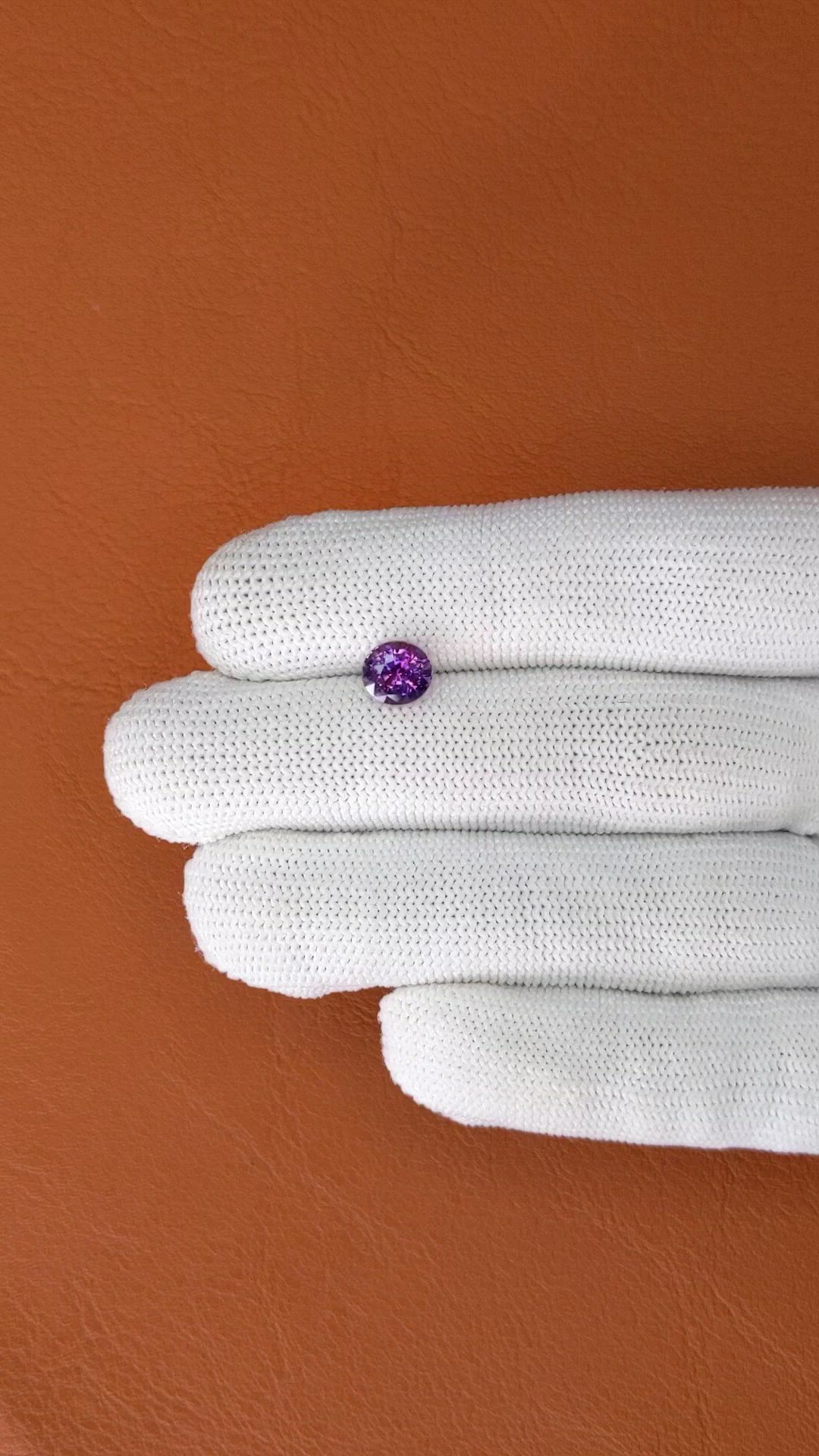 2.10 Ct. Pinkish Purple Sapphire from Ceylon (Sri Lanka) Size Video