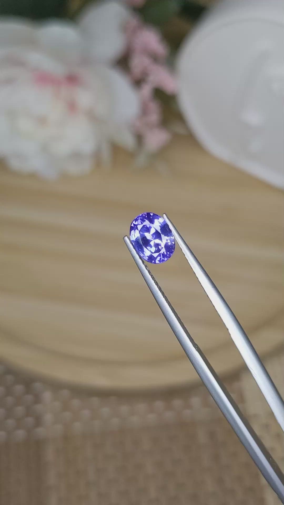 1.34 Ct. Blue Sapphire from Ceylon (Sri Lanka) Size Video