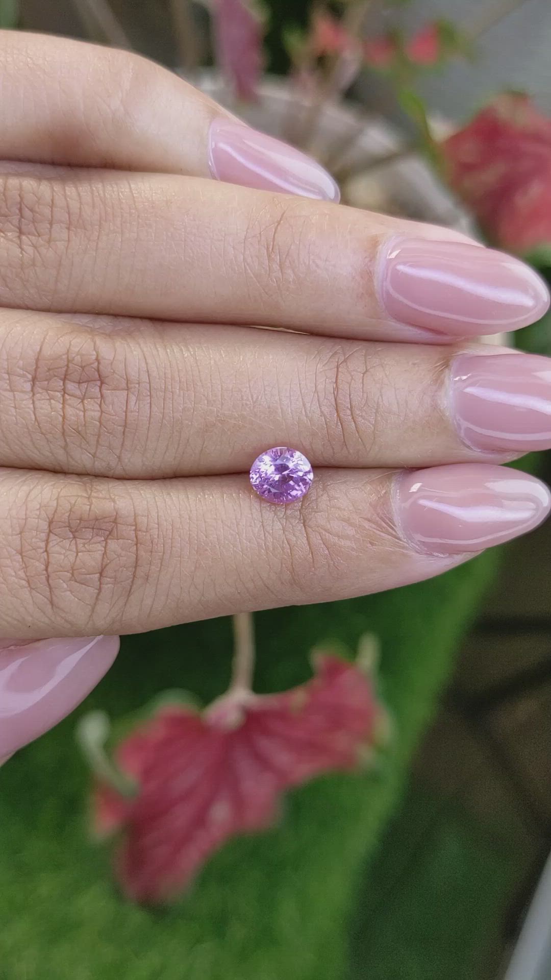1.09 Ct. Purplish Pink Sapphire from Ceylon (Sri Lanka) Size Video