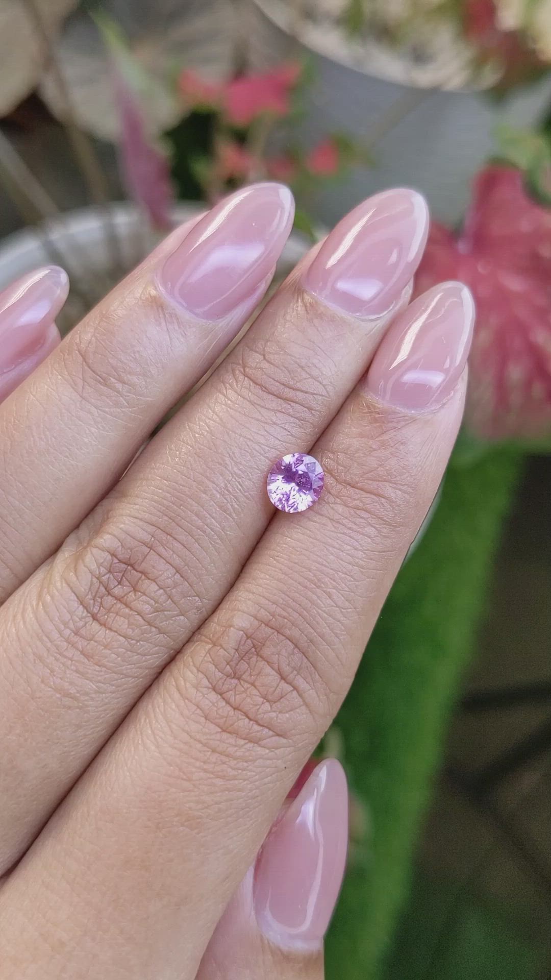 1.09 Ct. Purplish Pink Sapphire from Ceylon (Sri Lanka) Size Video