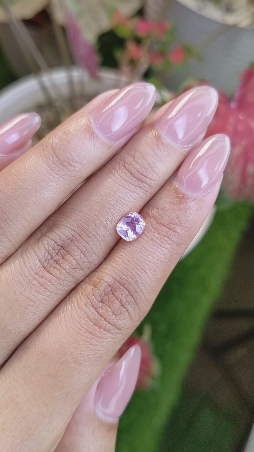 1.10 Ct. Purplish Pink Sapphire from Ceylon (Sri Lanka) Size Video