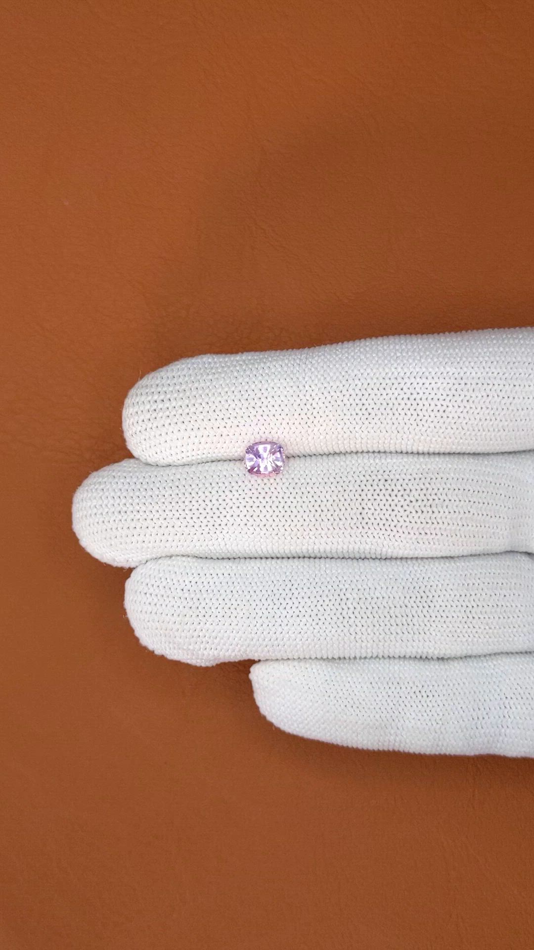 1.10 Ct. Purplish Pink Sapphire from Ceylon (Sri Lanka) Size Video
