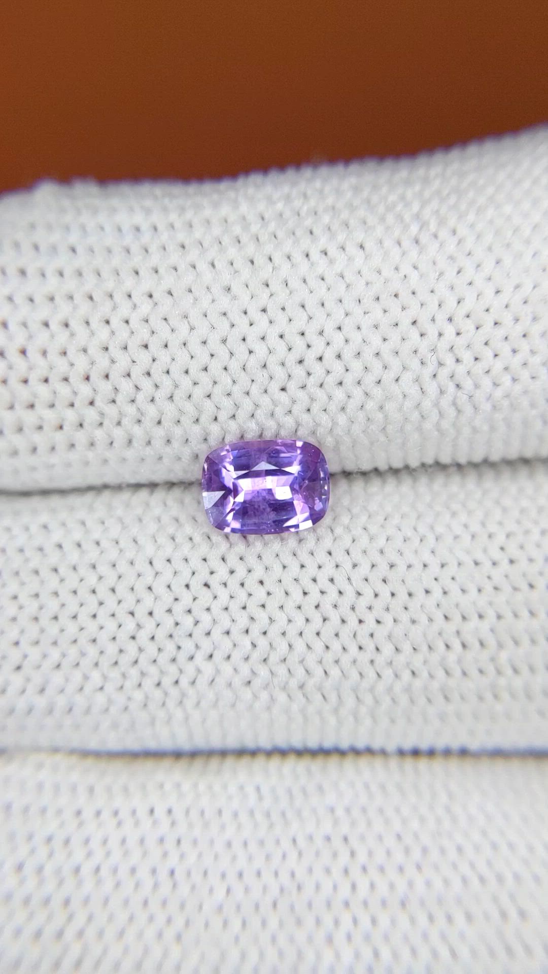 1.19 Ct. Pinkish Purple Sapphire from Ceylon (Sri Lanka) Size Video