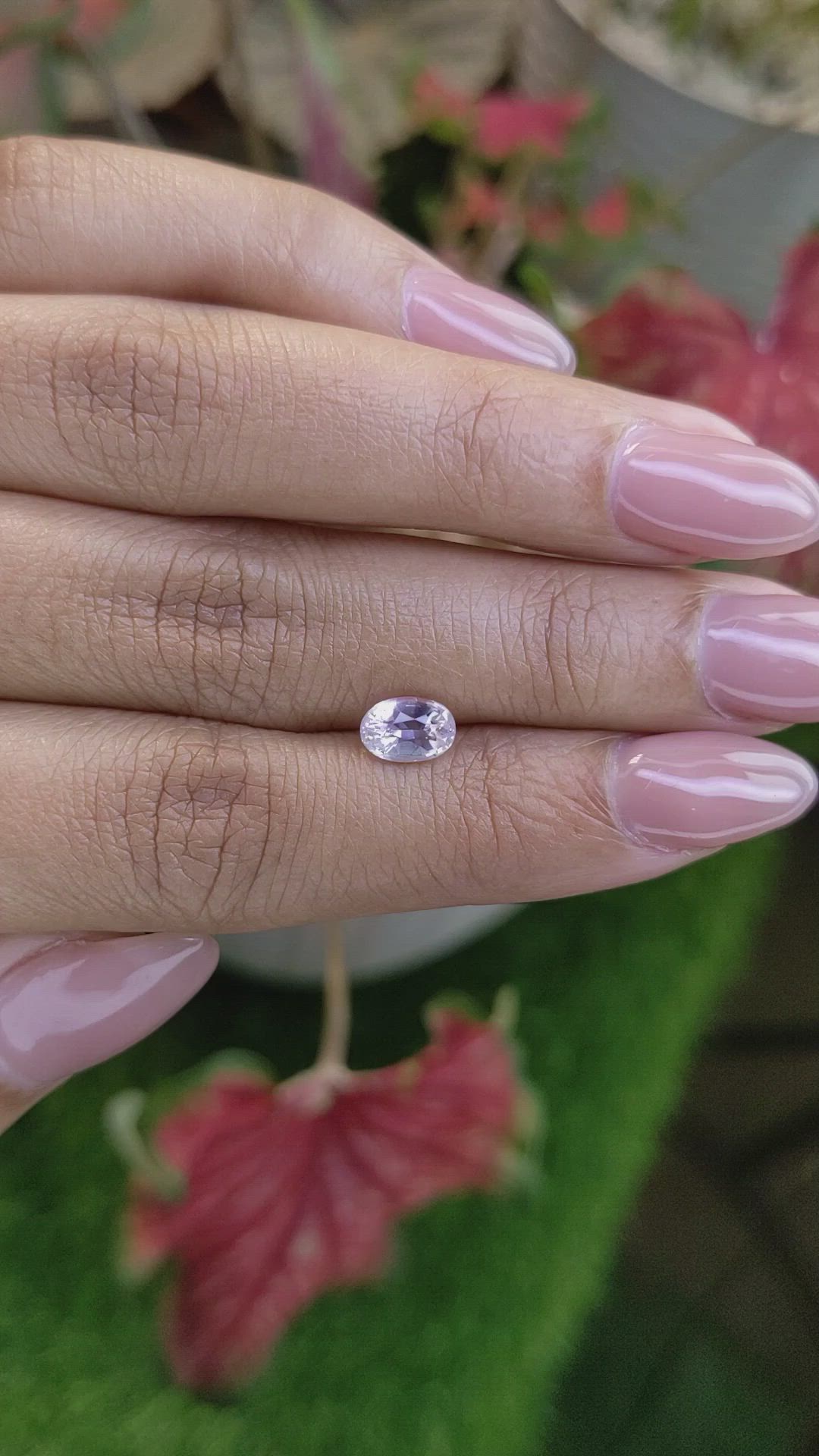 1.17 Ct. Purplish Pink Sapphire from Ceylon (Sri Lanka) Size Video