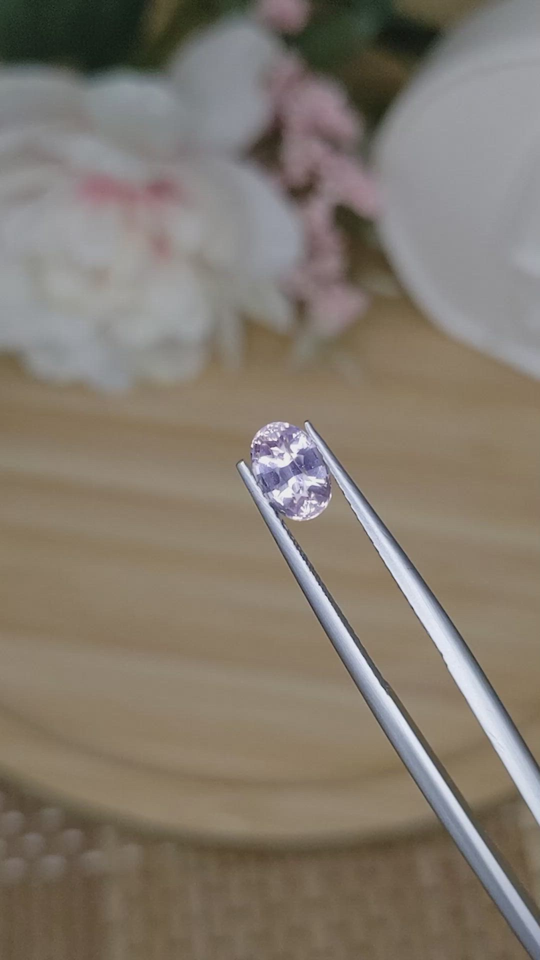 1.17 Ct. Purplish Pink Sapphire from Ceylon (Sri Lanka) Size Video