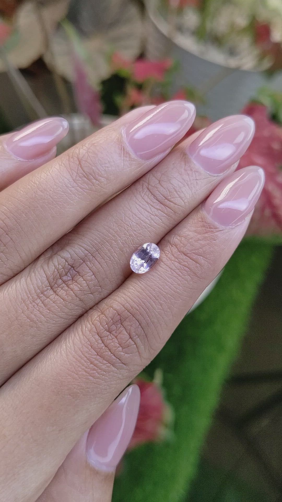 1.17 Ct. Purplish Pink Sapphire from Ceylon (Sri Lanka) Size Video