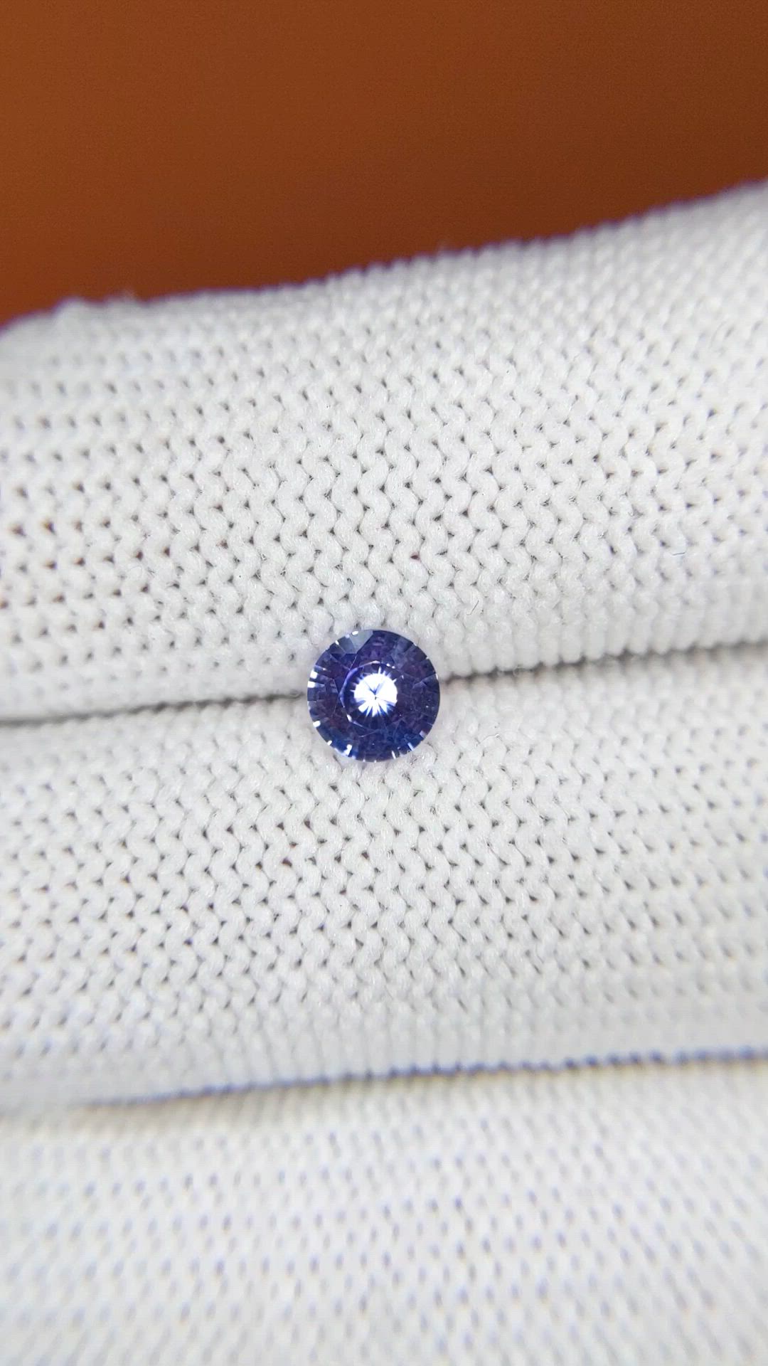 0.59 Ct. Violet Sapphire from Ceylon (Sri Lanka) Size Video