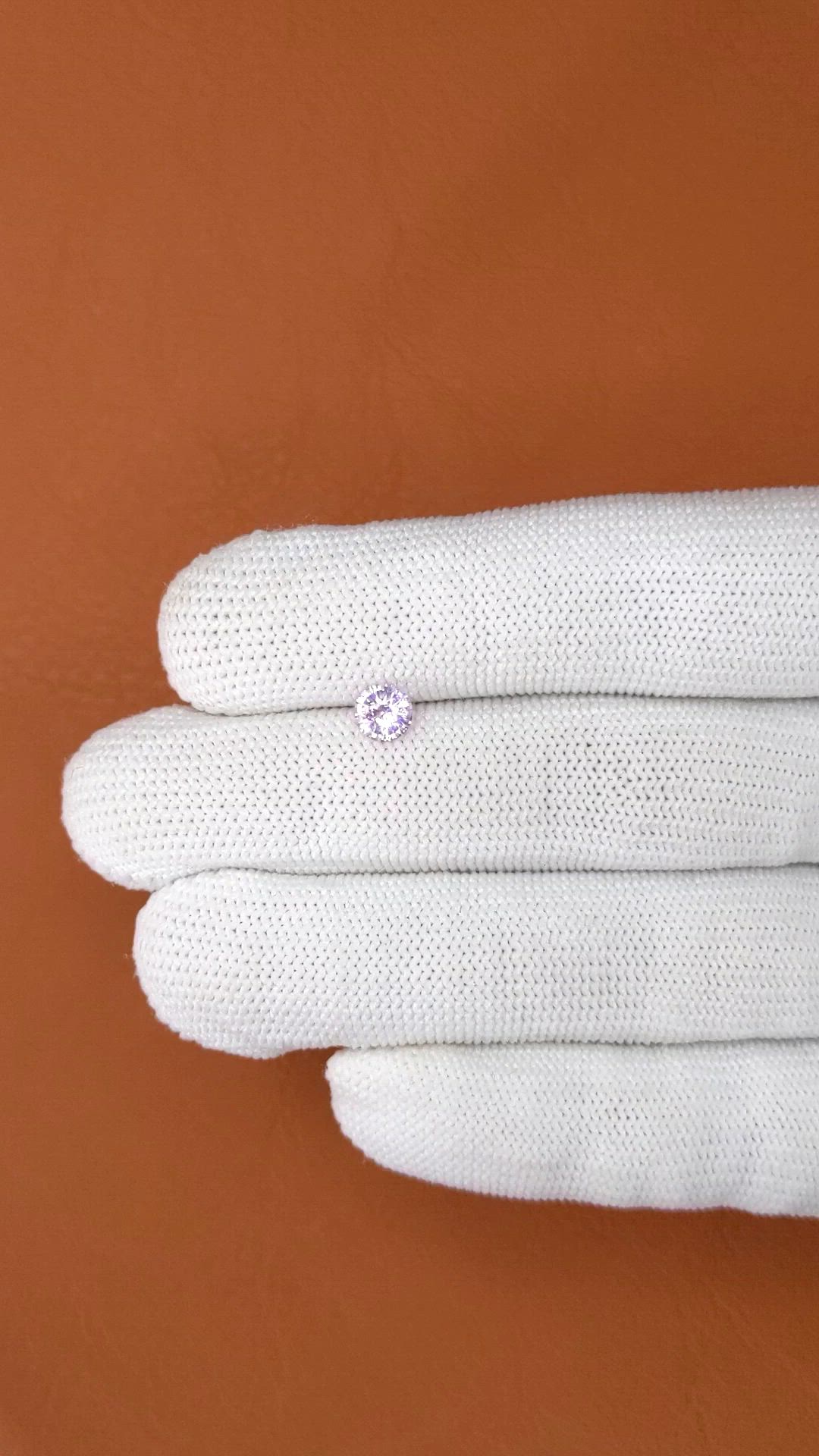 0.76 Ct. Purplish Pink Sapphire from Ceylon (Sri Lanka) Size Video