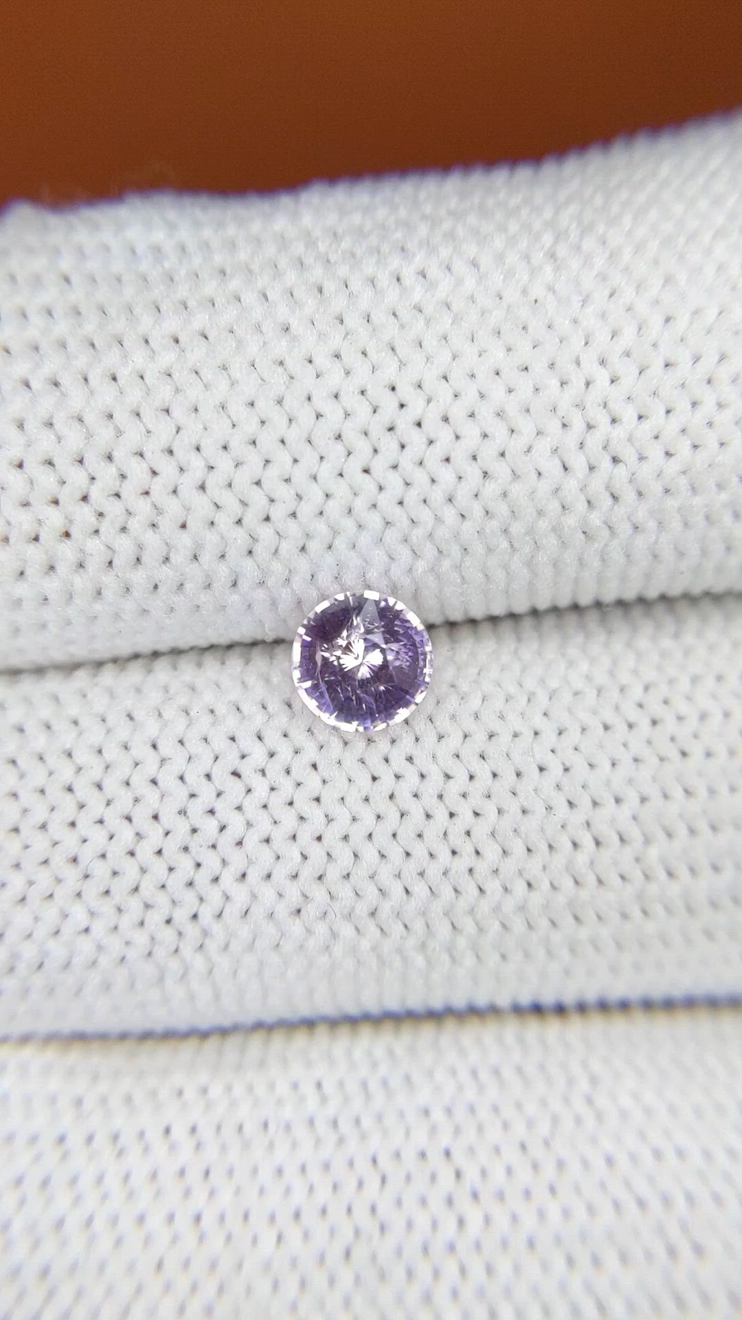 0.76 Ct. Purplish Pink Sapphire from Ceylon (Sri Lanka) Size Video