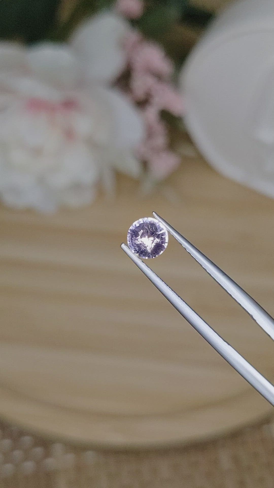 0.76 Ct. Purplish Pink Sapphire from Ceylon (Sri Lanka) Size Video