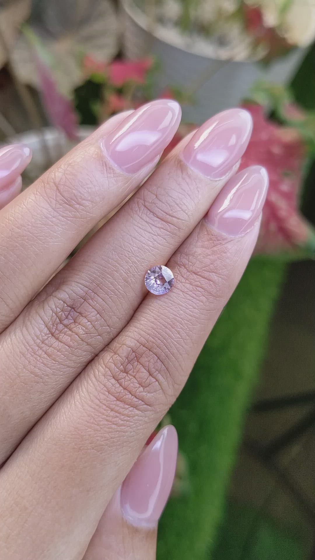 0.76 Ct. Purplish Pink Sapphire from Ceylon (Sri Lanka) Size Video