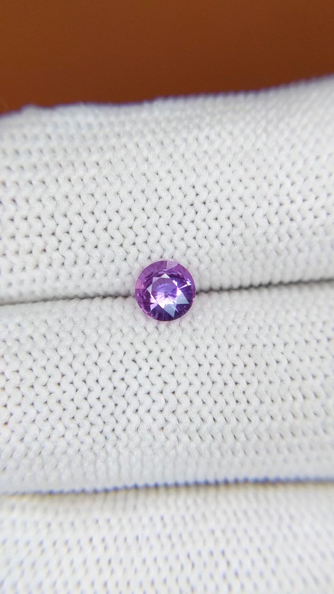 0.46 Ct. Pinkish Purple Sapphire from Ceylon (Sri Lanka) Size Video