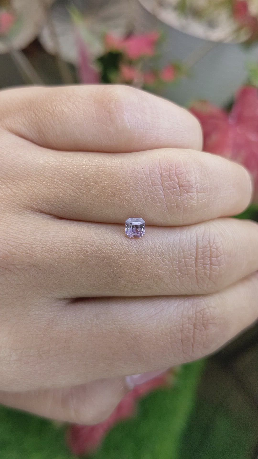0.47 Ct. Purplish Pink Sapphire from Ceylon (Sri Lanka) Size Video