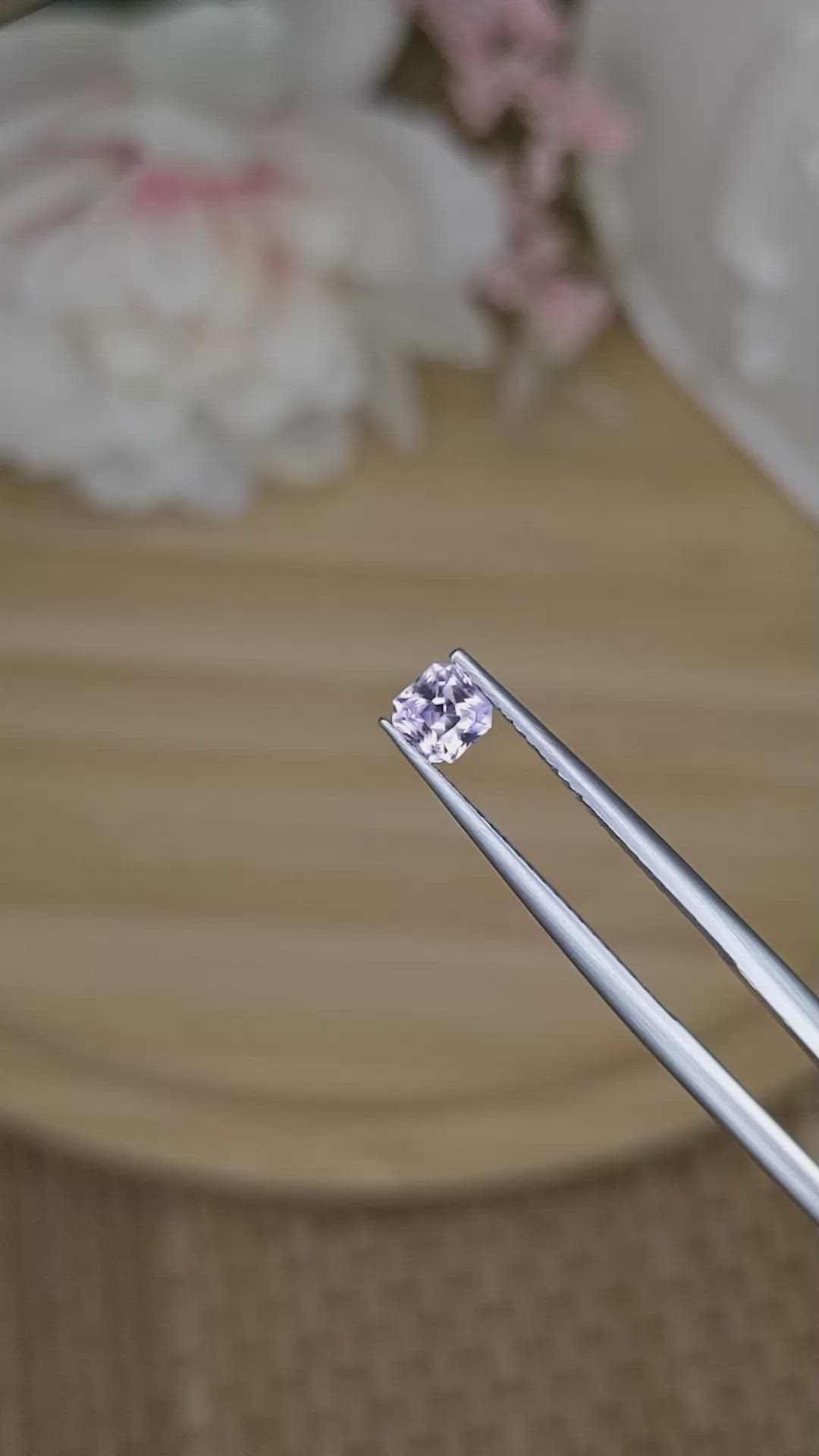 0.47 Ct. Purplish Pink Sapphire from Ceylon (Sri Lanka) Size Video