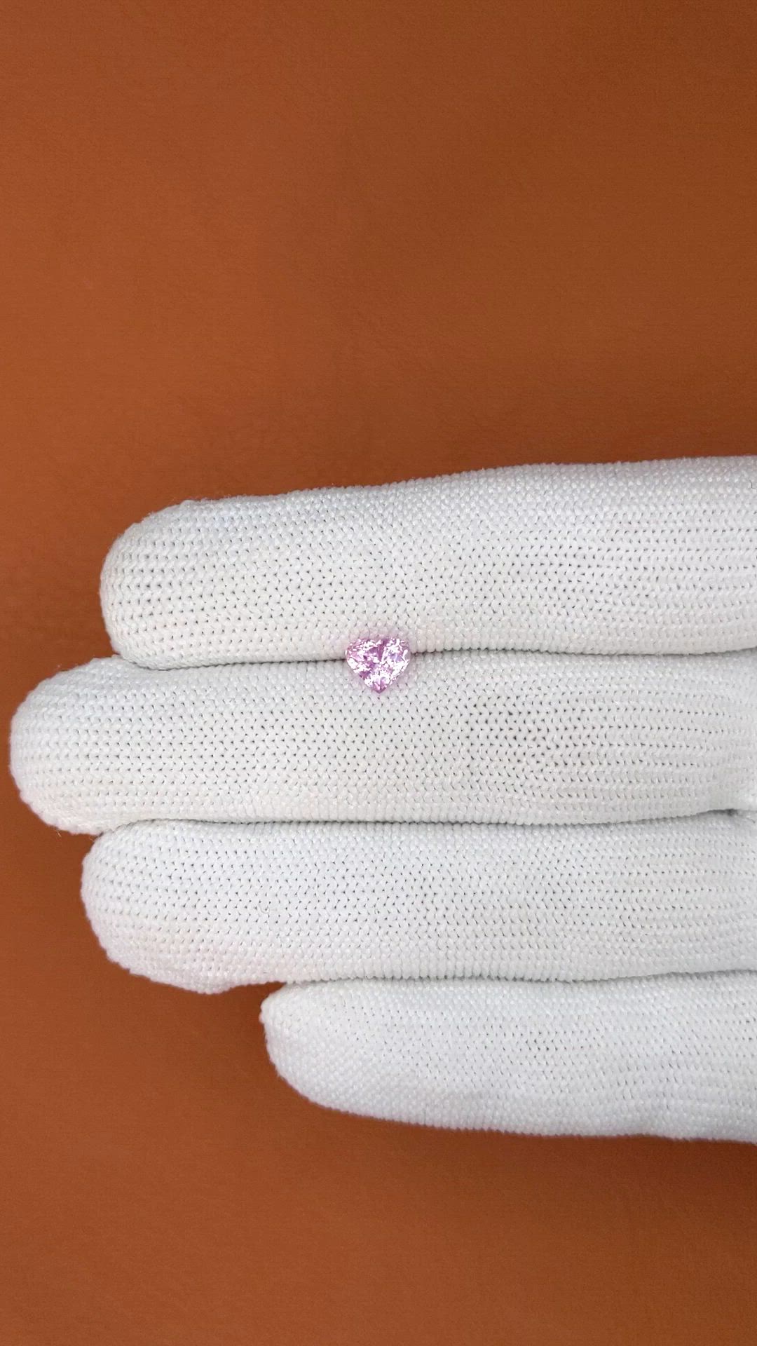 1.11 Ct. Purplish Pink Sapphire from Ceylon (Sri Lanka) Size Video
