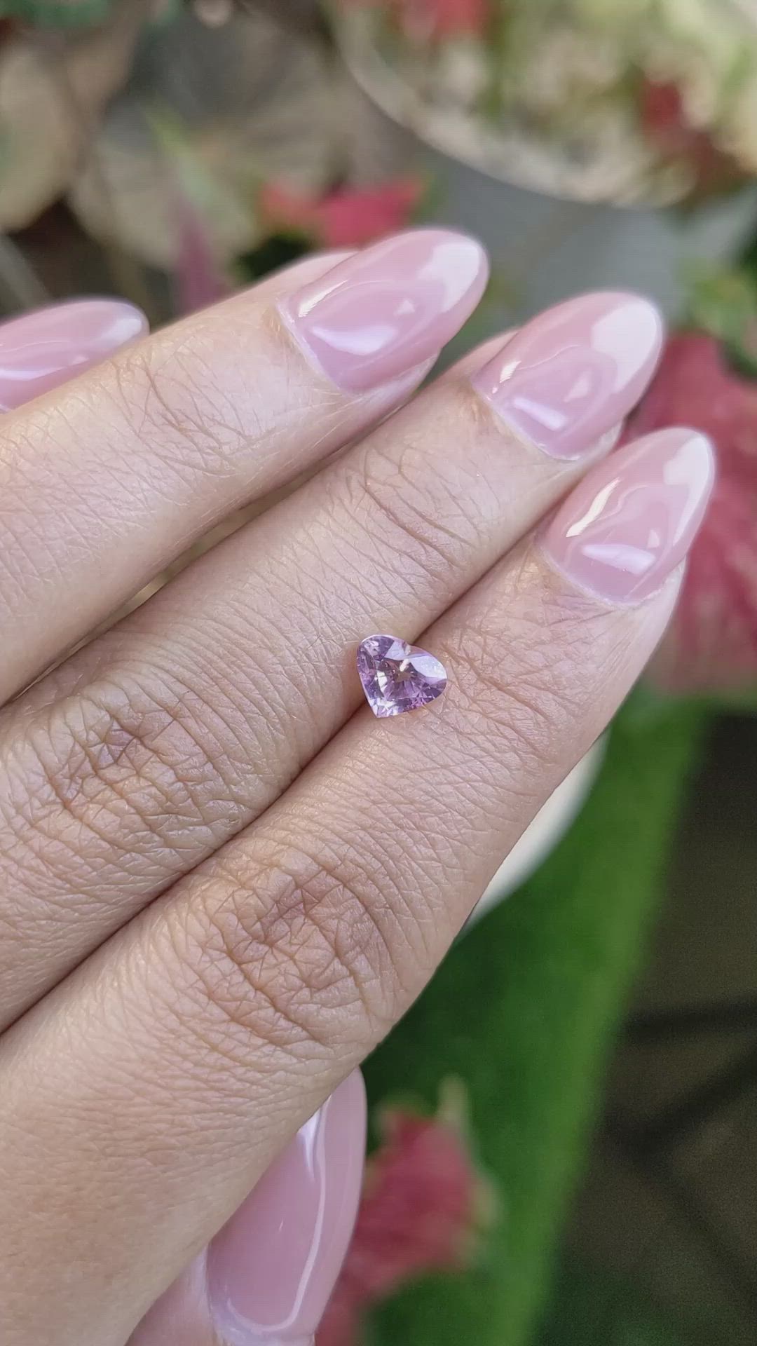 1.11 Ct. Purplish Pink Sapphire from Ceylon (Sri Lanka) Size Video