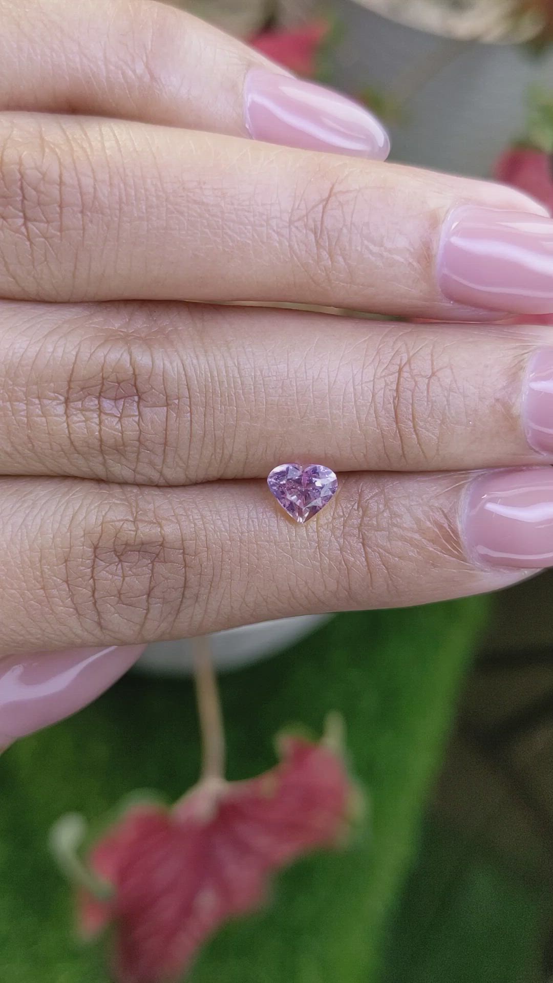 1.11 Ct. Purplish Pink Sapphire from Ceylon (Sri Lanka) Size Video
